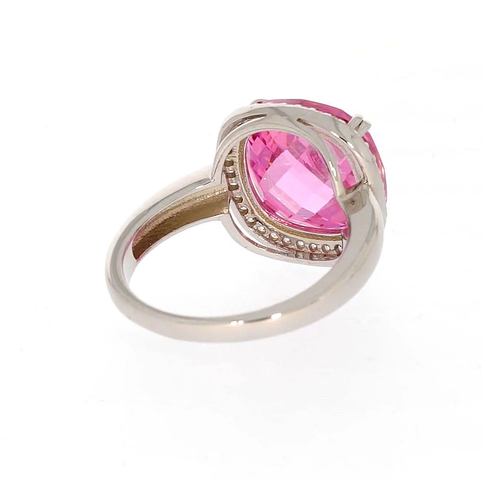Sterling Silver Pink Cubic Zirconia Ring - Image 45