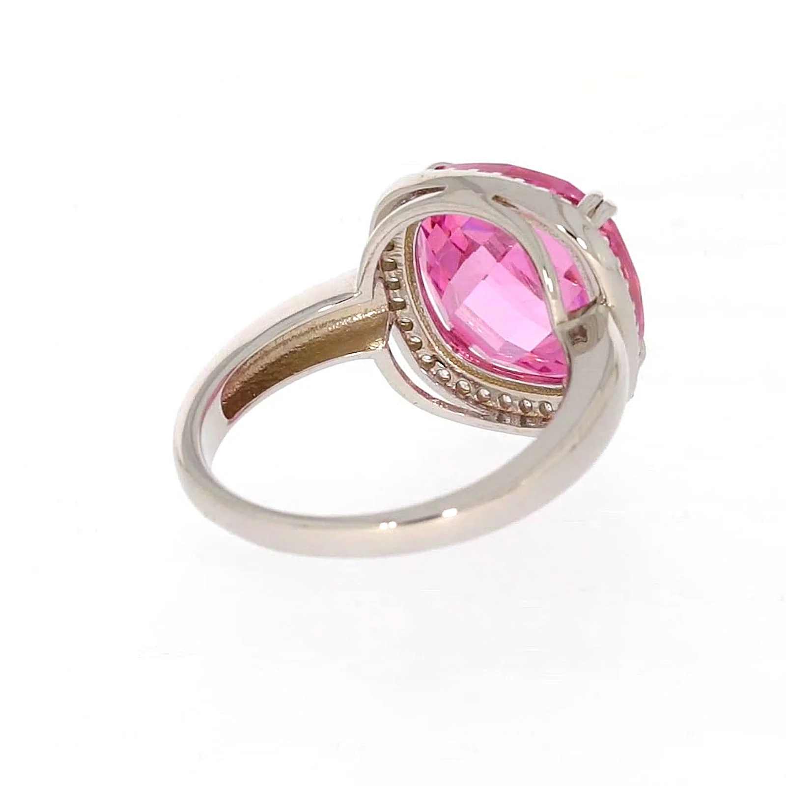 Sterling Silver Pink Cubic Zirconia Ring - Image 46