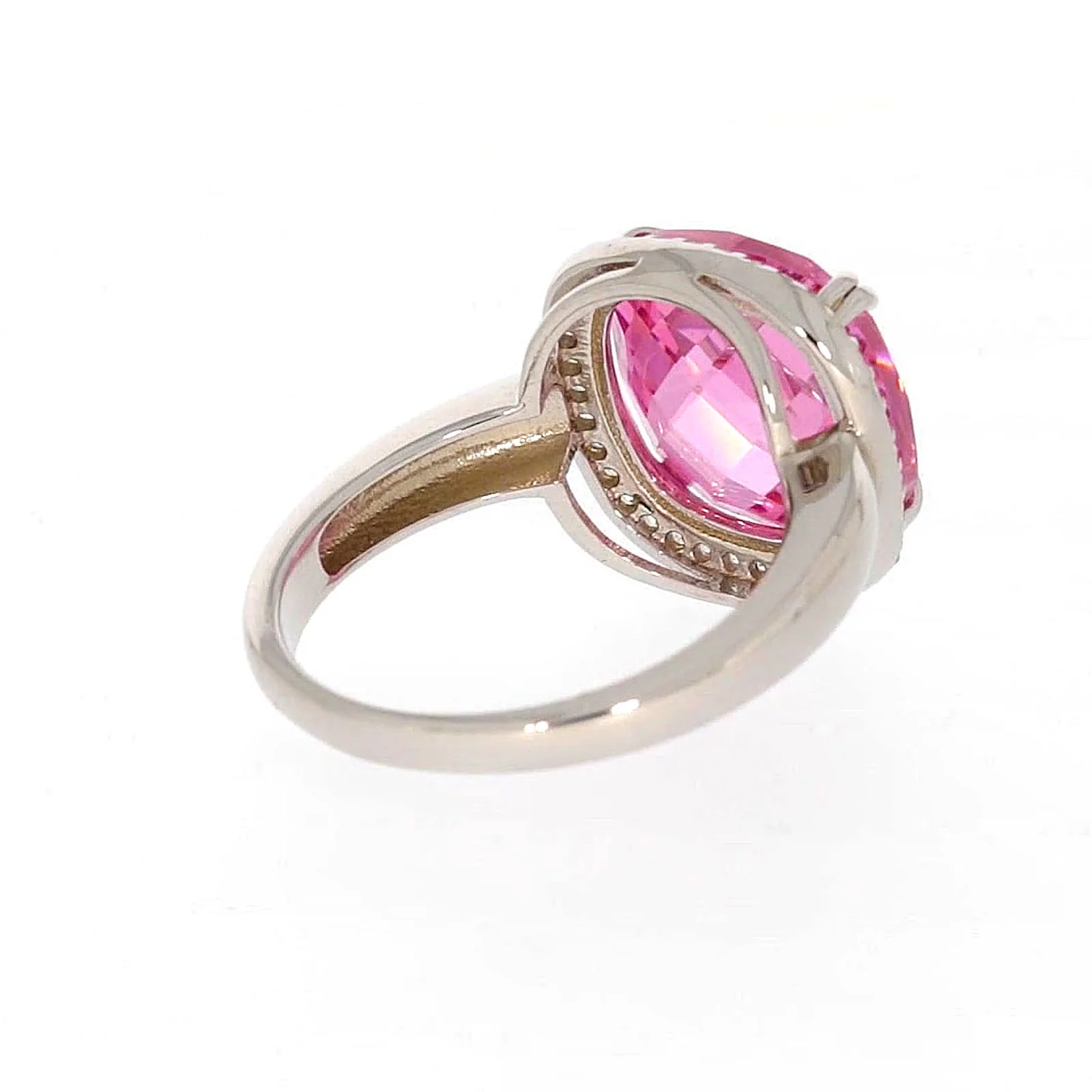Sterling Silver Pink Cubic Zirconia Ring - Image 47