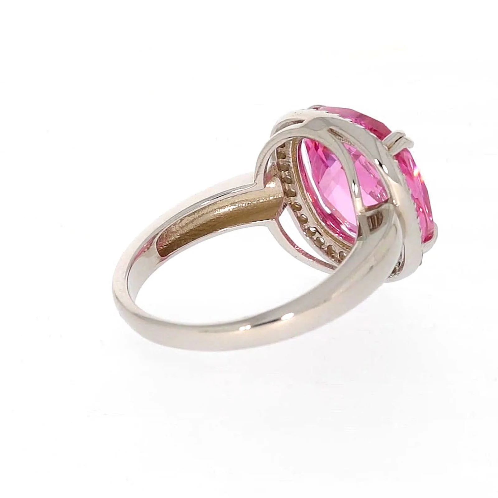 Sterling Silver Pink Cubic Zirconia Ring - Image 49