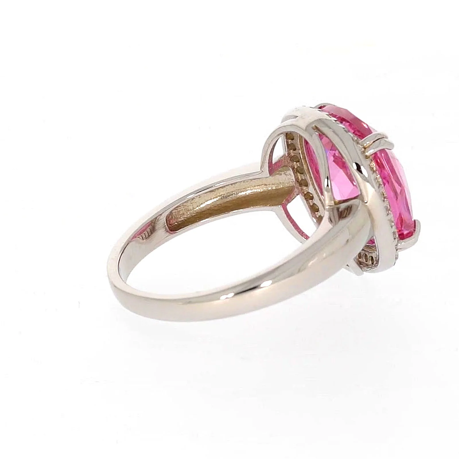 Sterling Silver Pink Cubic Zirconia Ring - Image 52