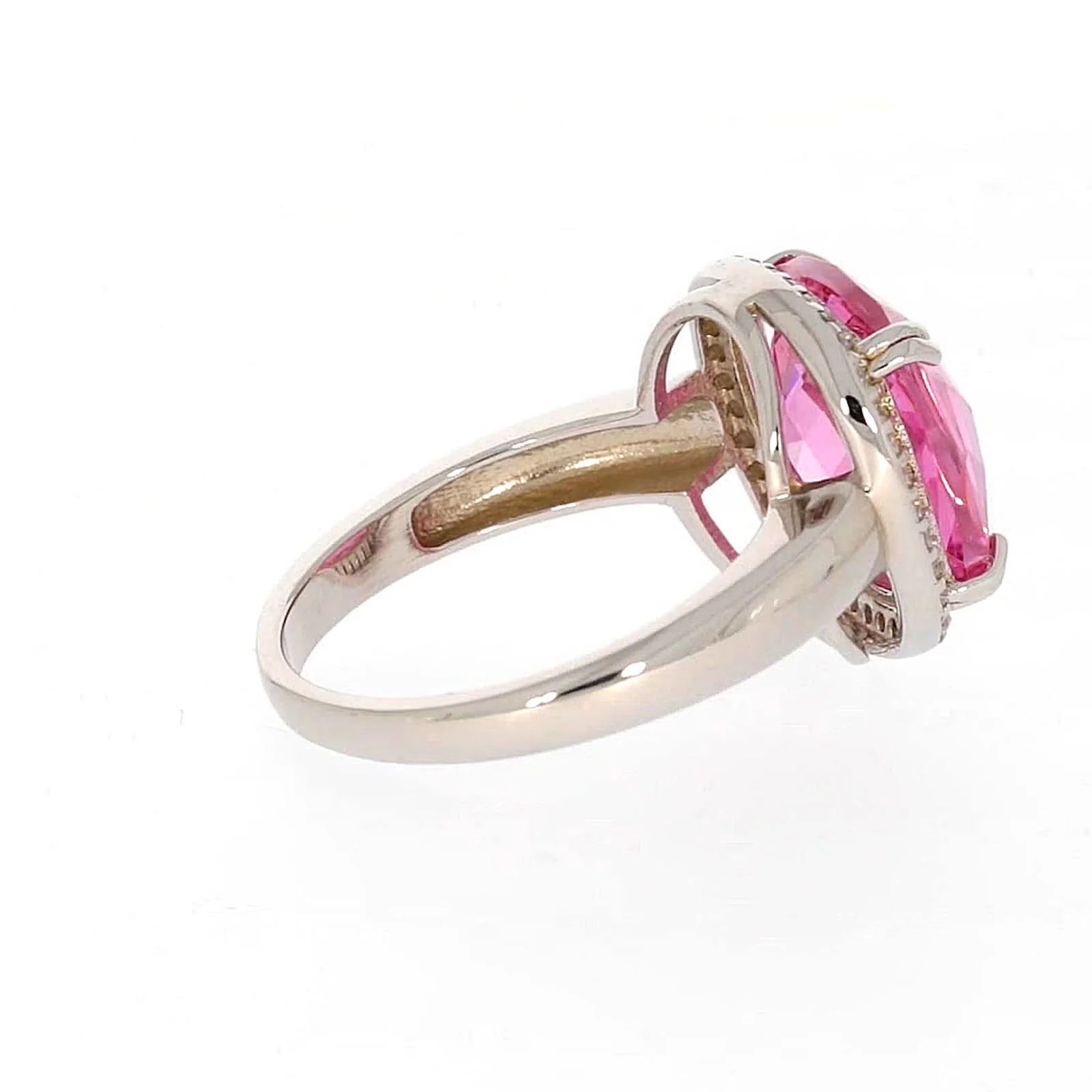Sterling Silver Pink Cubic Zirconia Ring - Image 53