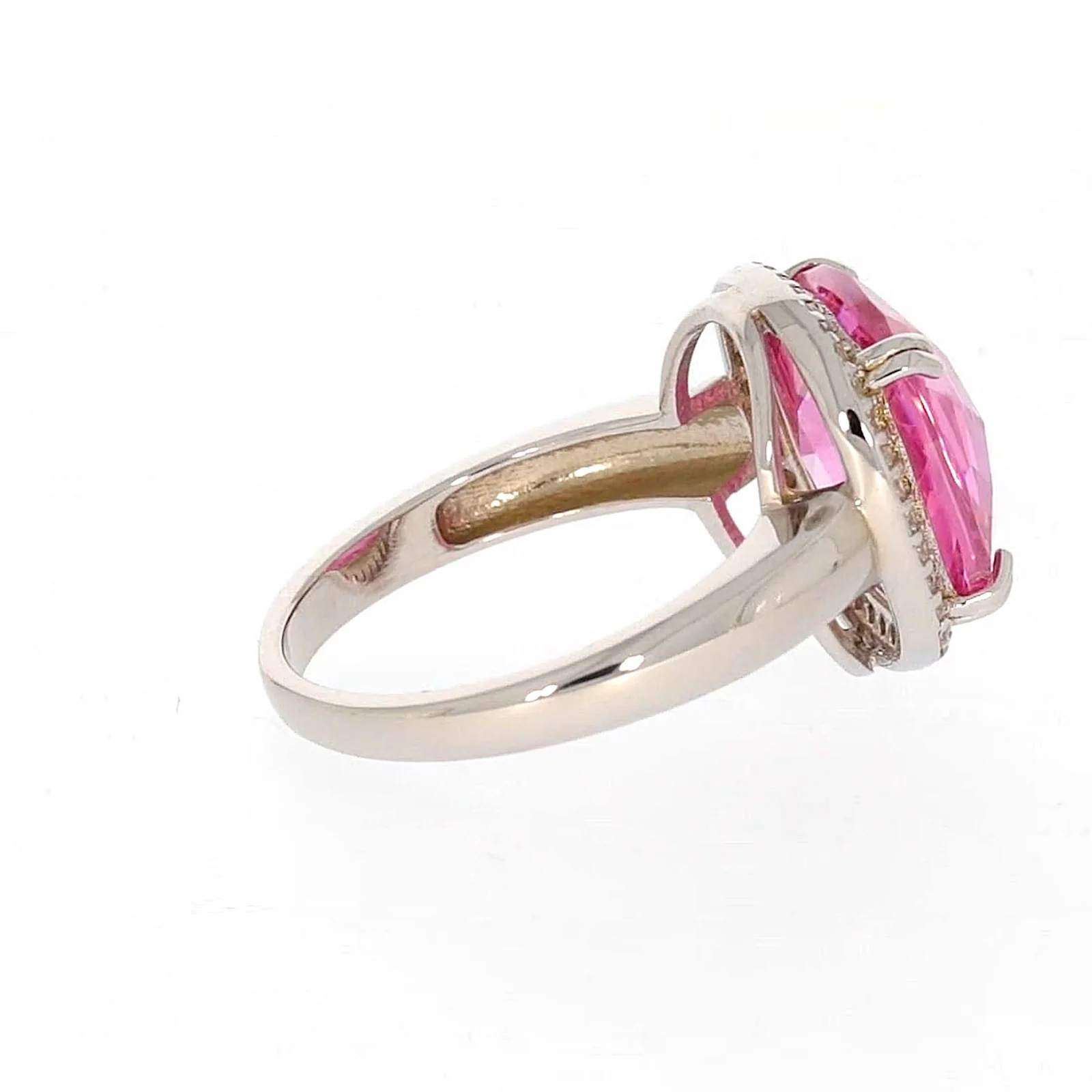 Sterling Silver Pink Cubic Zirconia Ring - Image 54