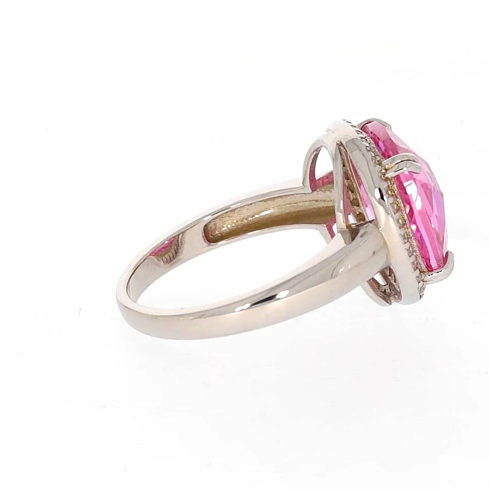 Sterling Silver Pink Cubic Zirconia Ring - Image 55