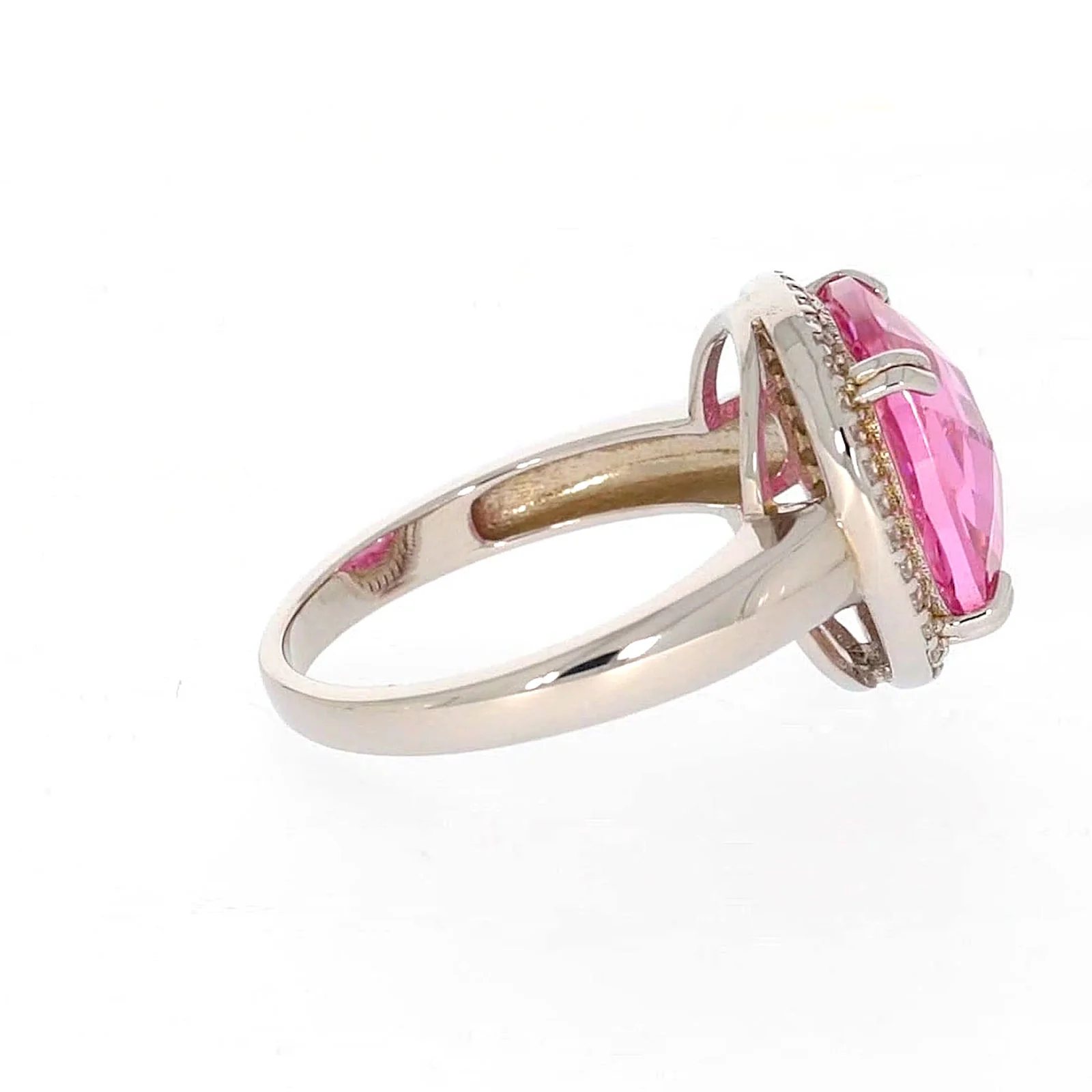 Sterling Silver Pink Cubic Zirconia Ring - Image 56