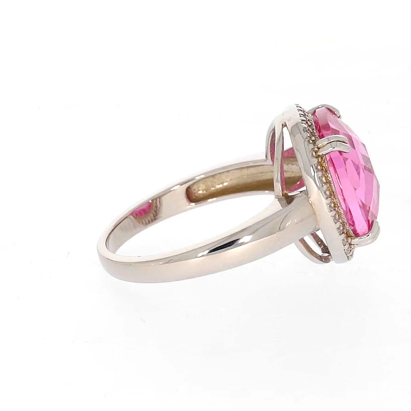 Sterling Silver Pink Cubic Zirconia Ring - Image 57