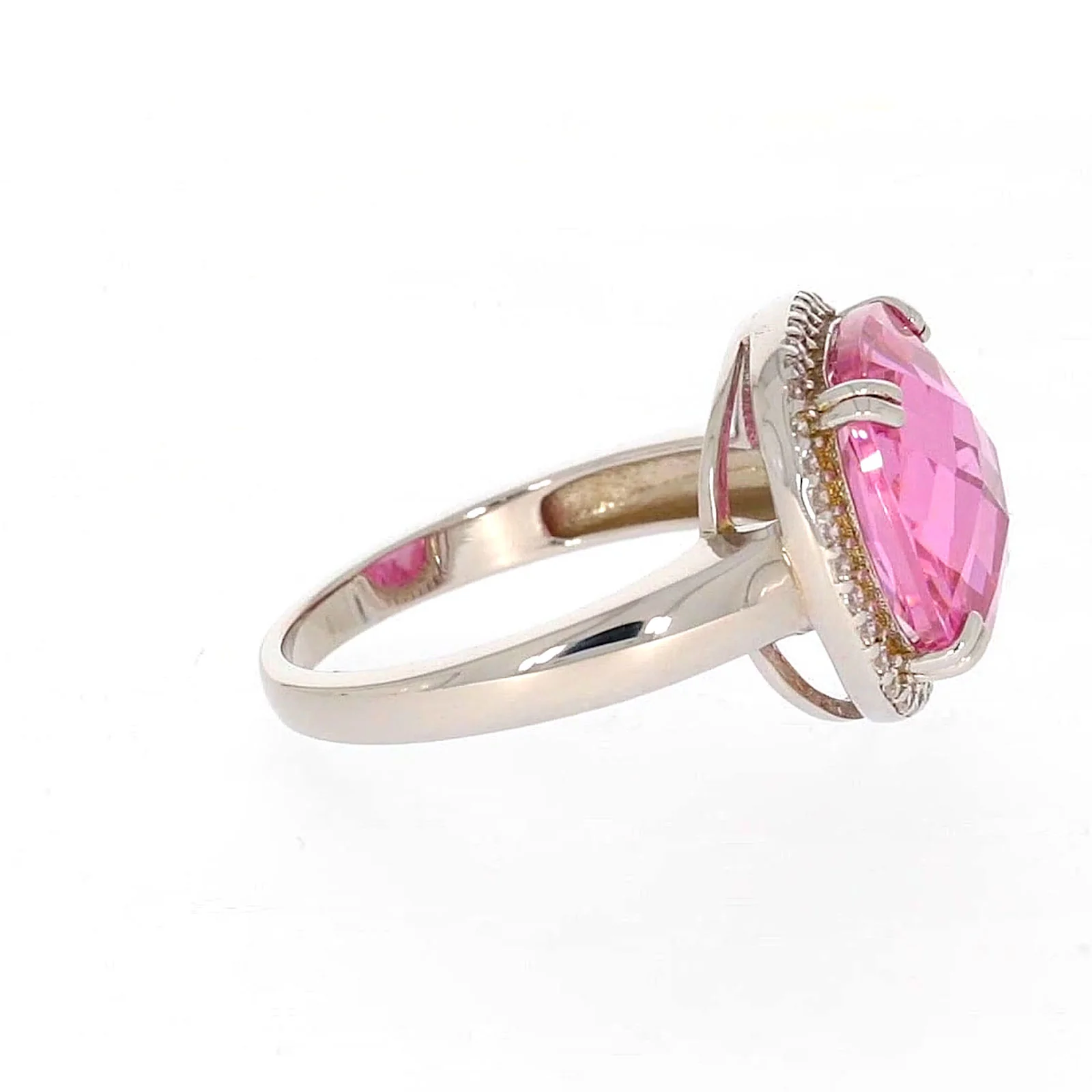 Sterling Silver Pink Cubic Zirconia Ring - Image 59