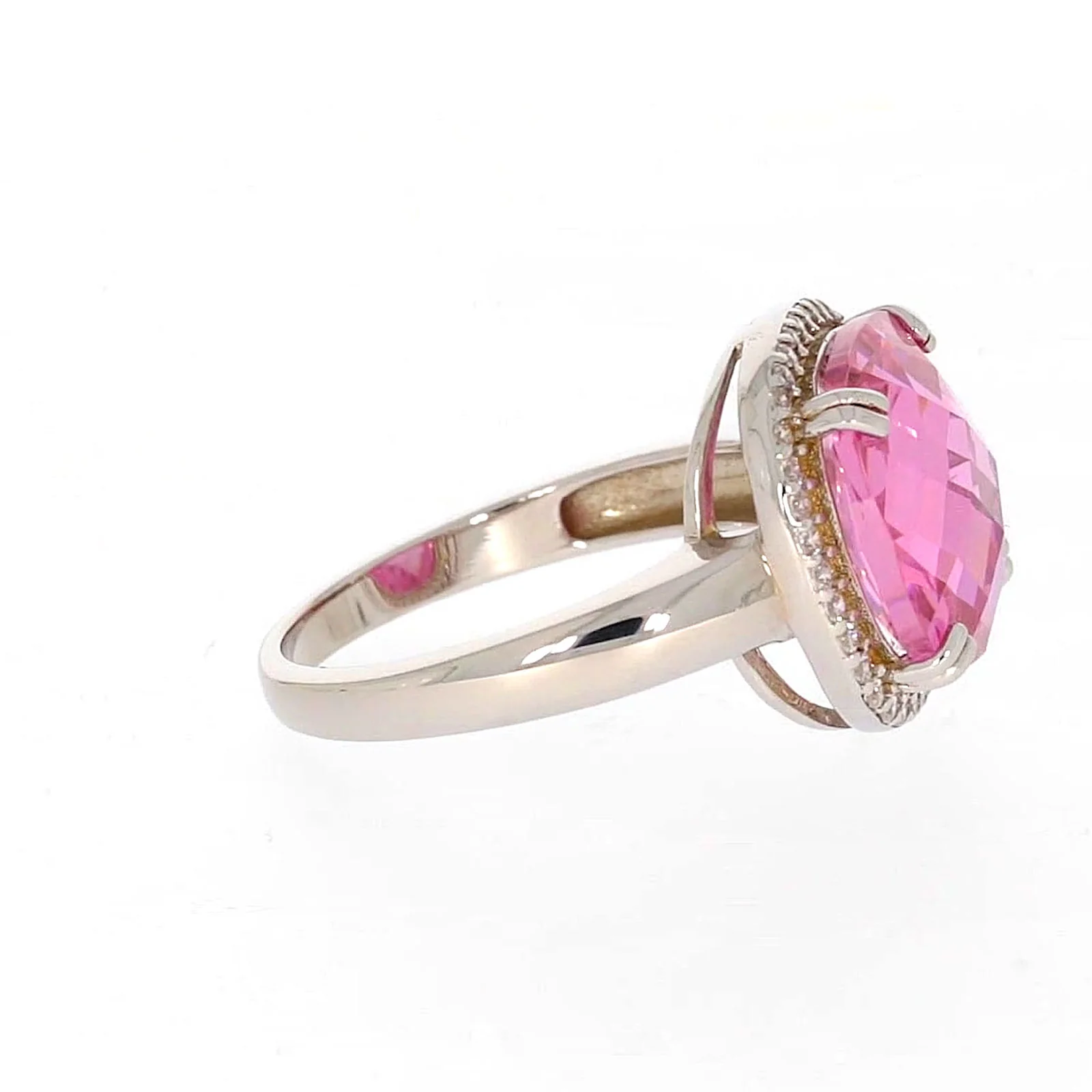 Sterling Silver Pink Cubic Zirconia Ring - Image 60