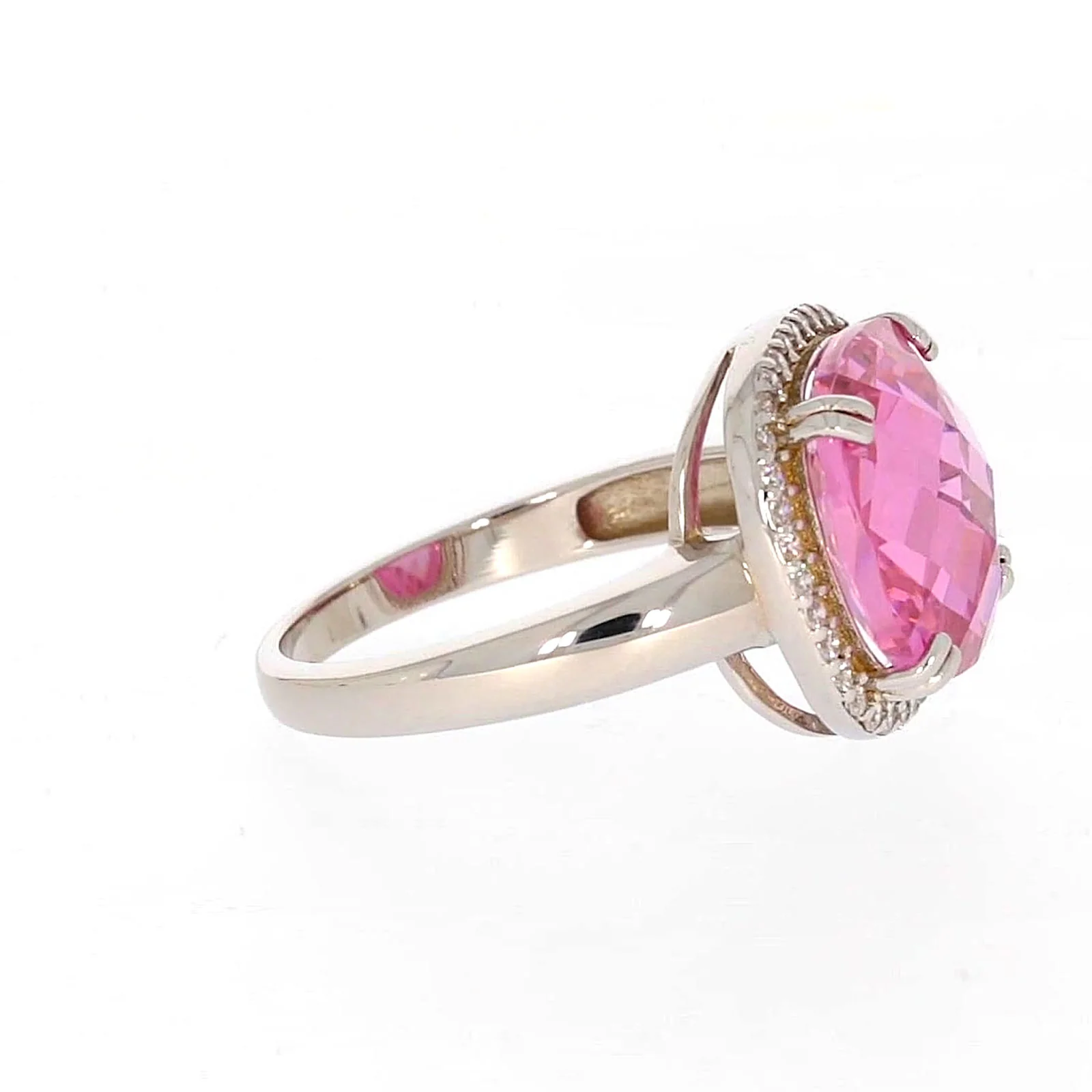 Sterling Silver Pink Cubic Zirconia Ring - Image 61