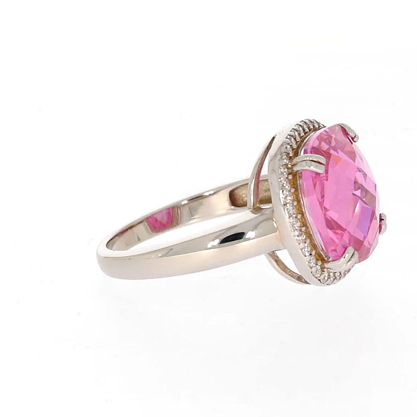 Sterling Silver Pink Cubic Zirconia Ring - Image 62