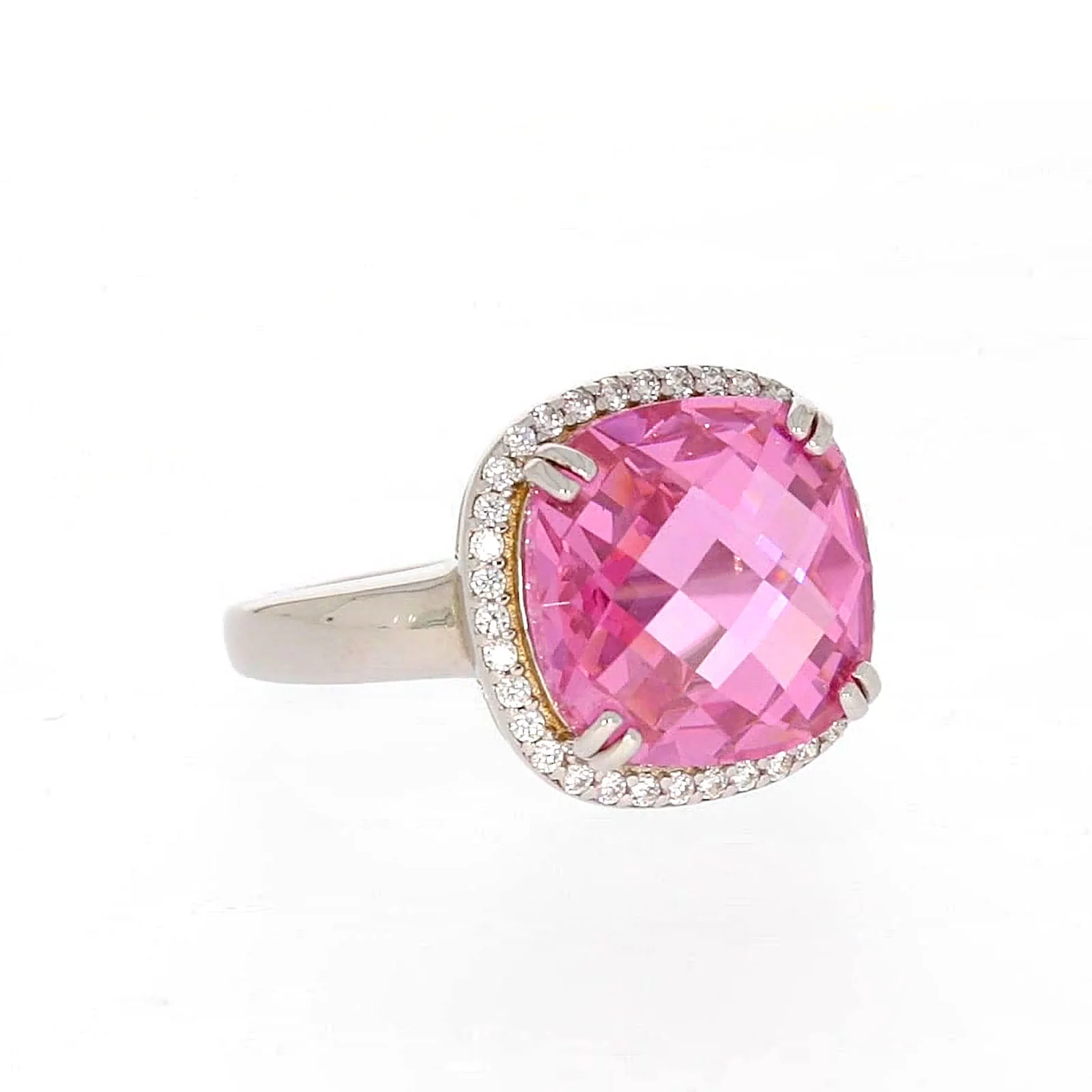 Sterling Silver Pink Cubic Zirconia Ring - Image 71
