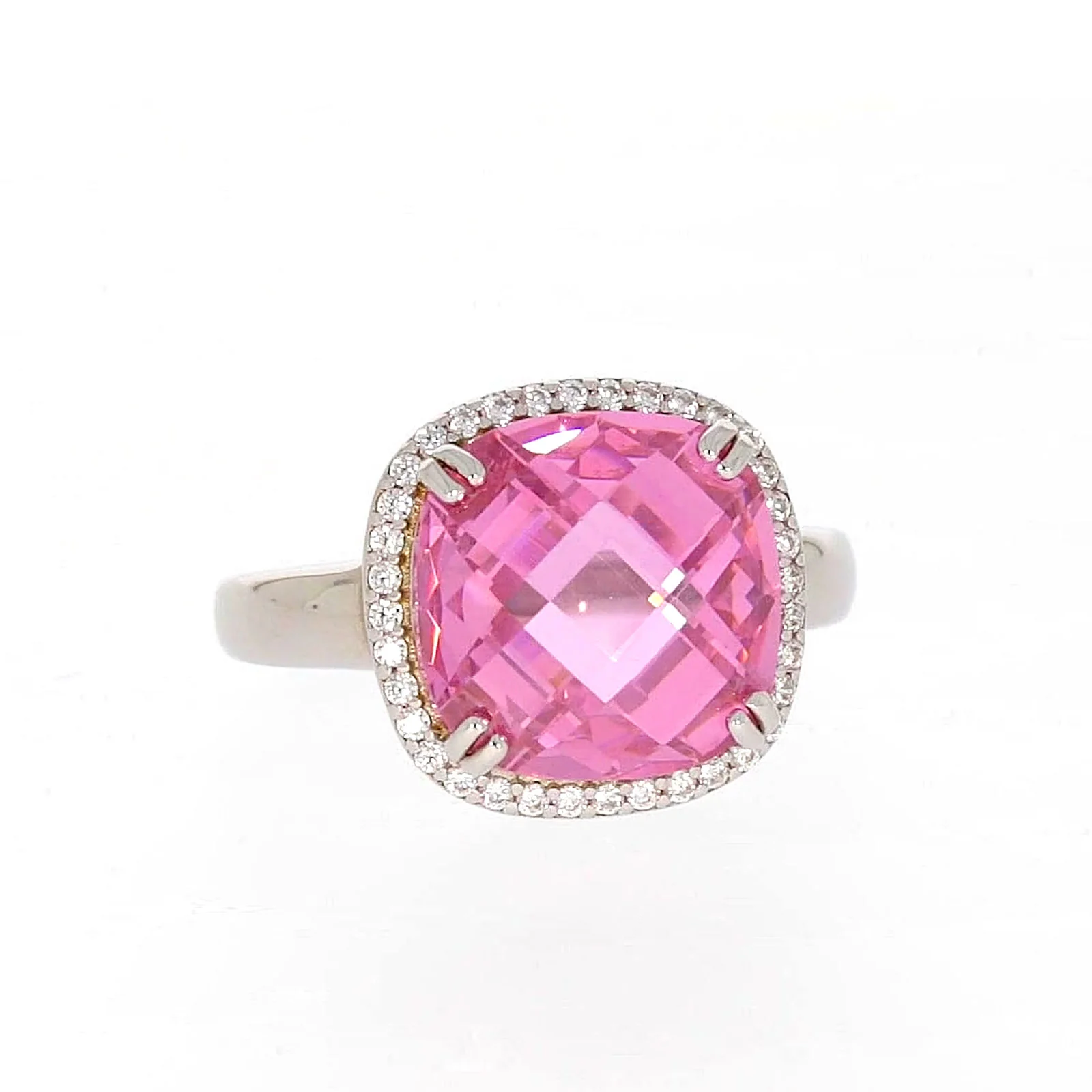 Sterling Silver Pink Cubic Zirconia Ring - Image 74