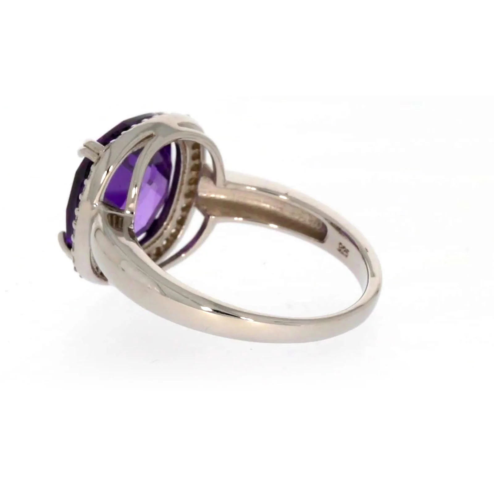 Sterling Silver Purple Cubic Zirconia Ring - Image 28