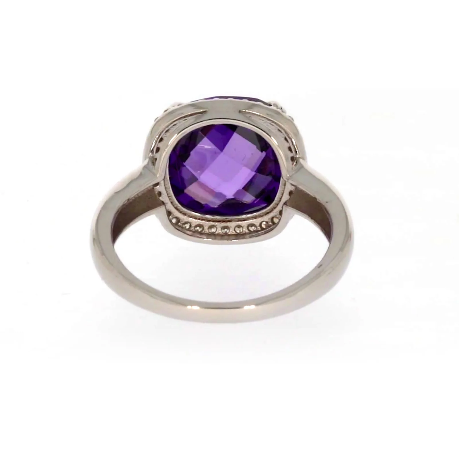 Sterling Silver Purple Cubic Zirconia Ring - Image 39