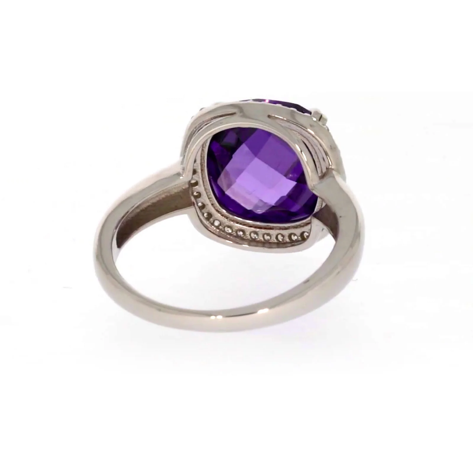 Sterling Silver Purple Cubic Zirconia Ring - Image 42