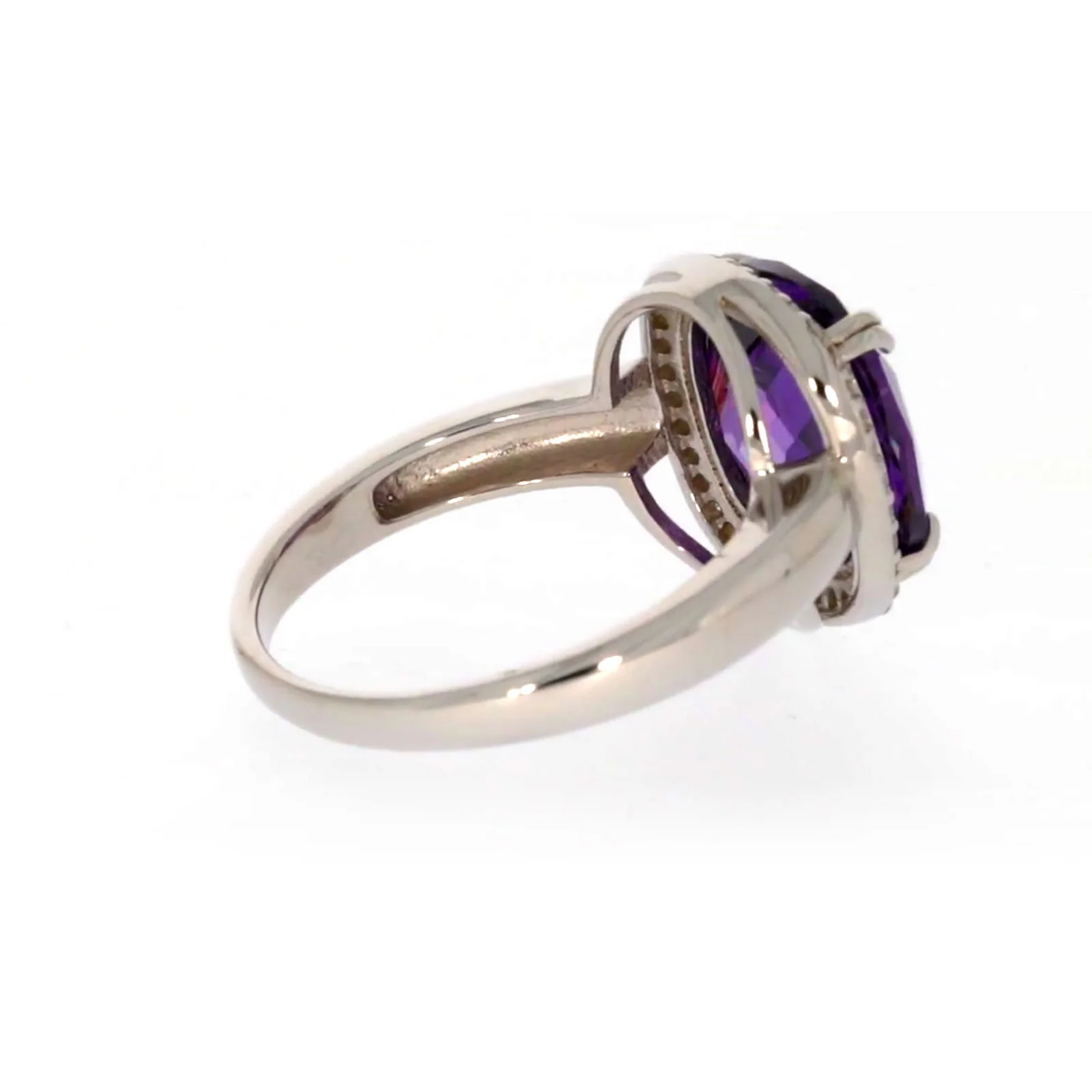 Sterling Silver Purple Cubic Zirconia Ring - Image 51