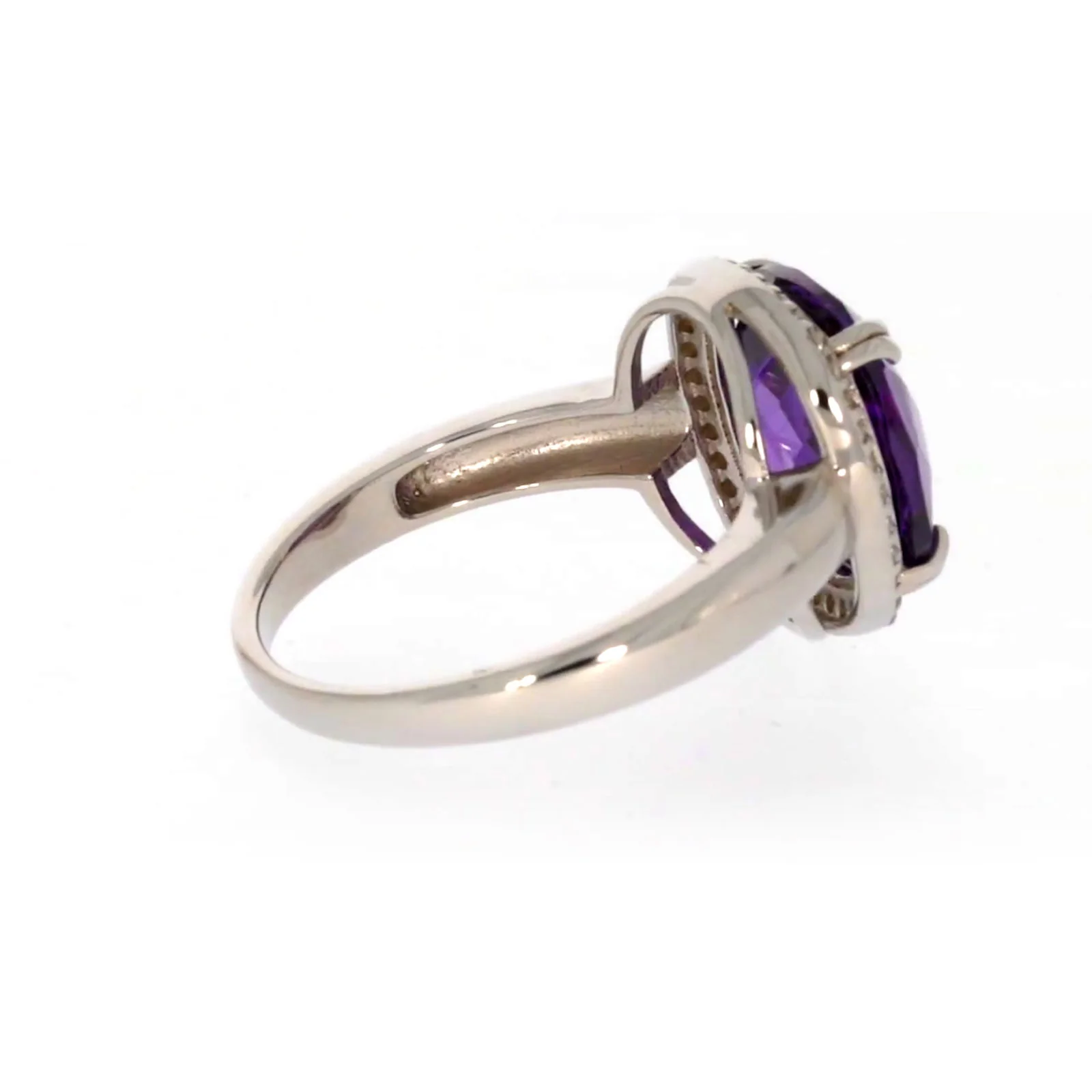 Sterling Silver Purple Cubic Zirconia Ring - Image 52