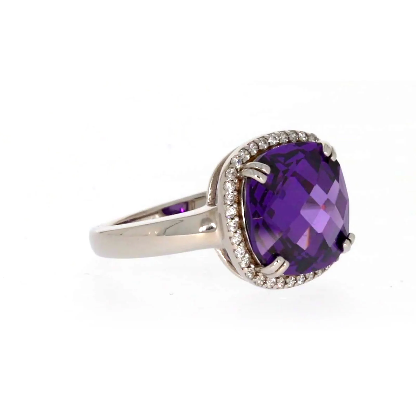 Sterling Silver Purple Cubic Zirconia Ring - Image 67