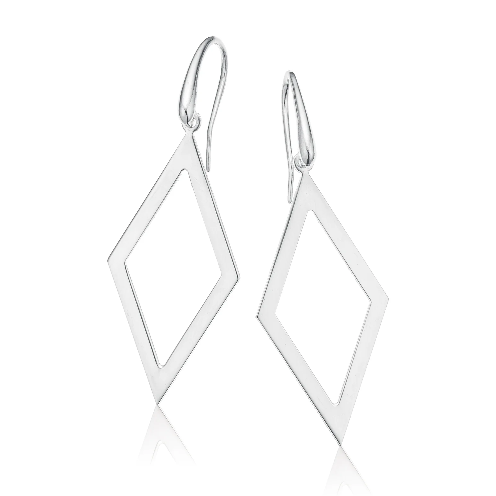 Sterling Silver Geometric Drop Earrings