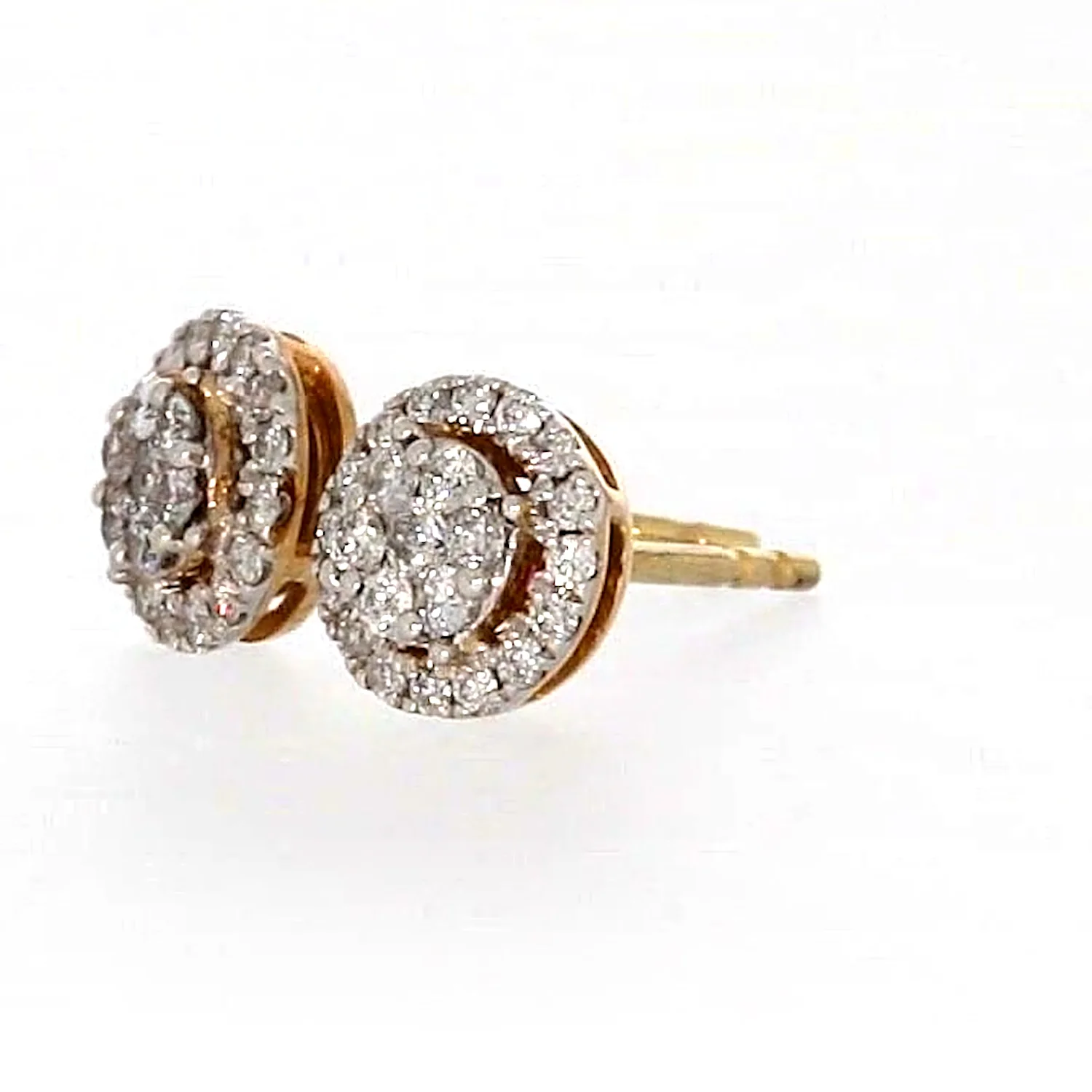 London 9ct Yellow Gold Round Brilliant Cut with 0.30 CARAT tw of Diamonds Stud Earrings - Image 12