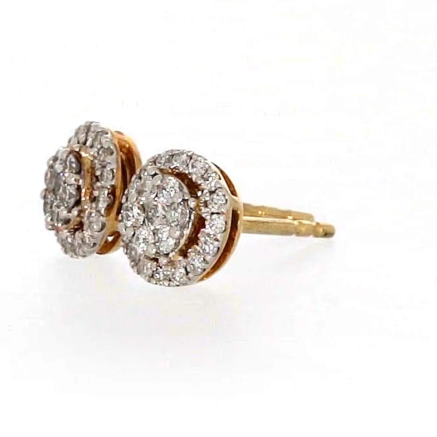 London 9ct Yellow Gold Round Brilliant Cut with 0.30 CARAT tw of Diamonds Stud Earrings - Image 13