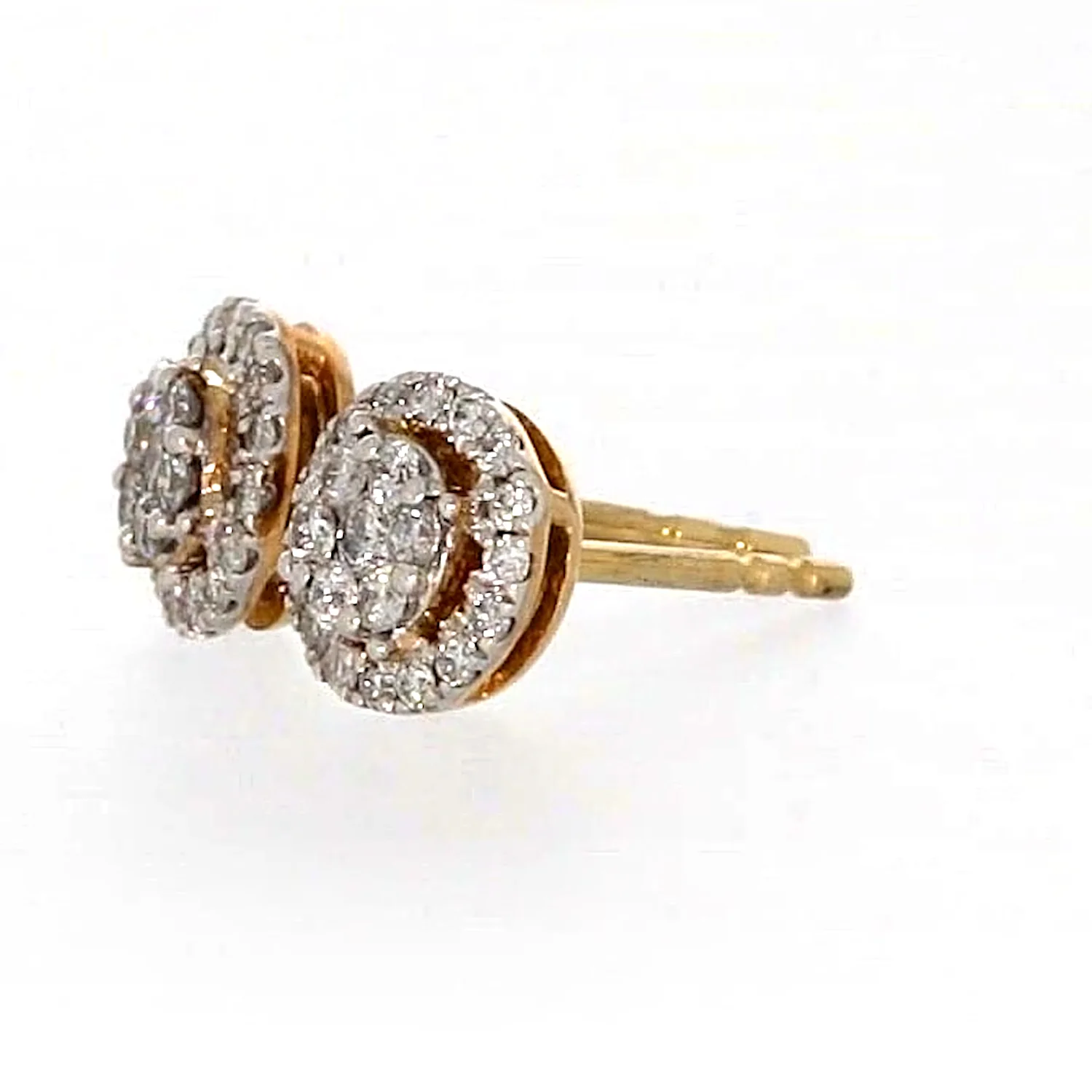 London 9ct Yellow Gold Round Brilliant Cut with 0.30 CARAT tw of Diamonds Stud Earrings - Image 14