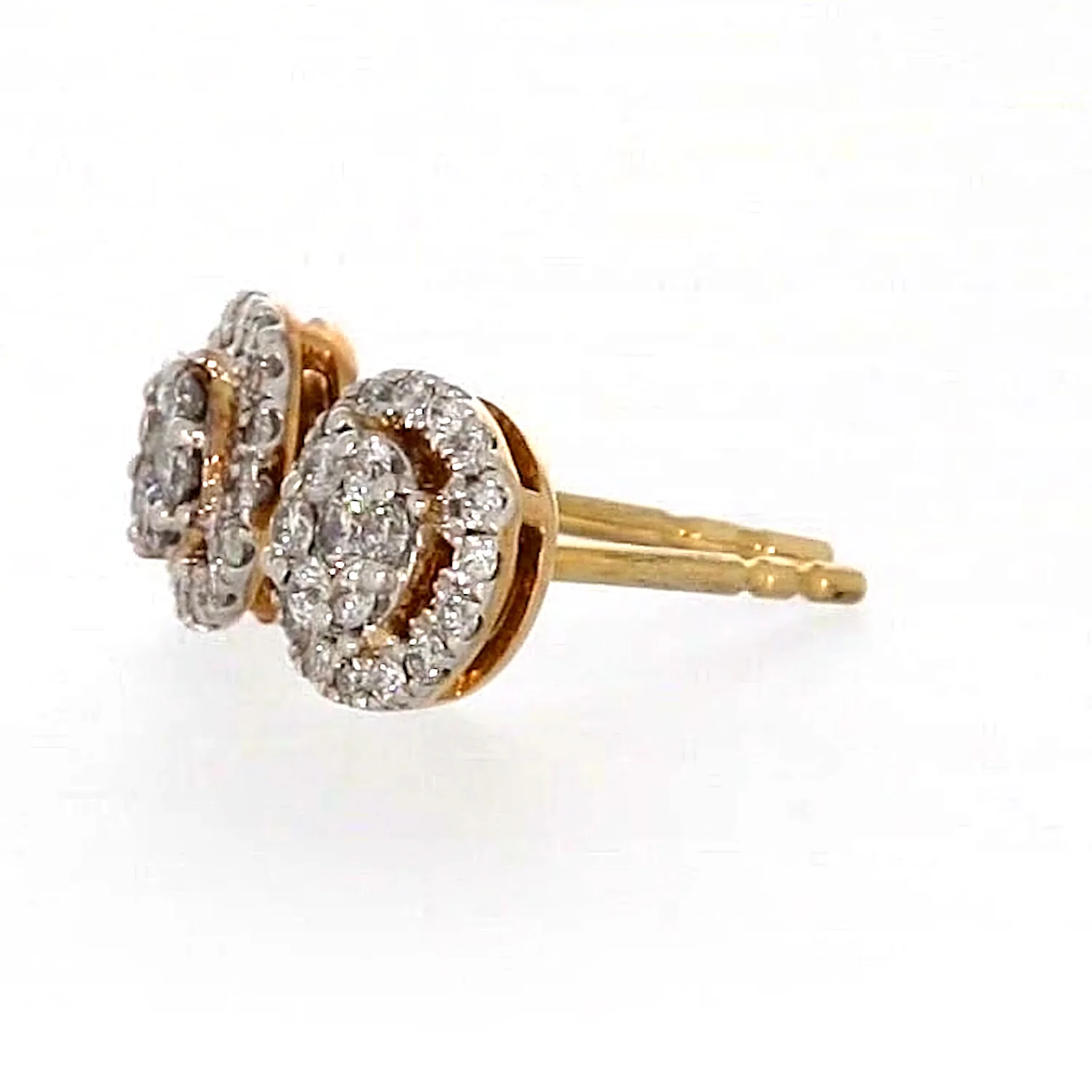 London 9ct Yellow Gold Round Brilliant Cut with 0.30 CARAT tw of Diamonds Stud Earrings - Image 15