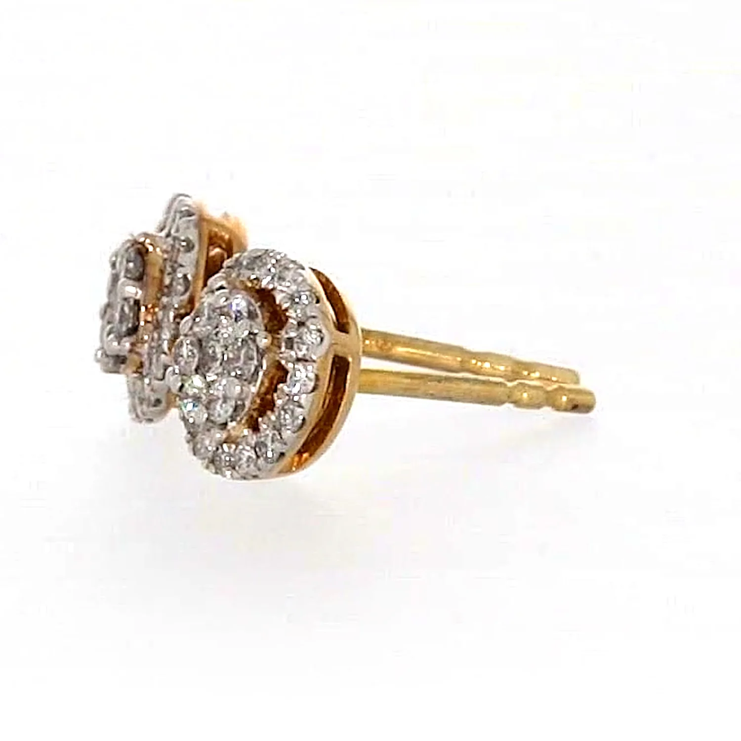 London 9ct Yellow Gold Round Brilliant Cut with 0.30 CARAT tw of Diamonds Stud Earrings - Image 16