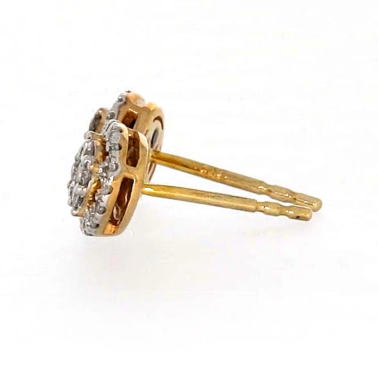 London 9ct Yellow Gold Round Brilliant Cut with 0.30 CARAT tw of Diamonds Stud Earrings - Image 21