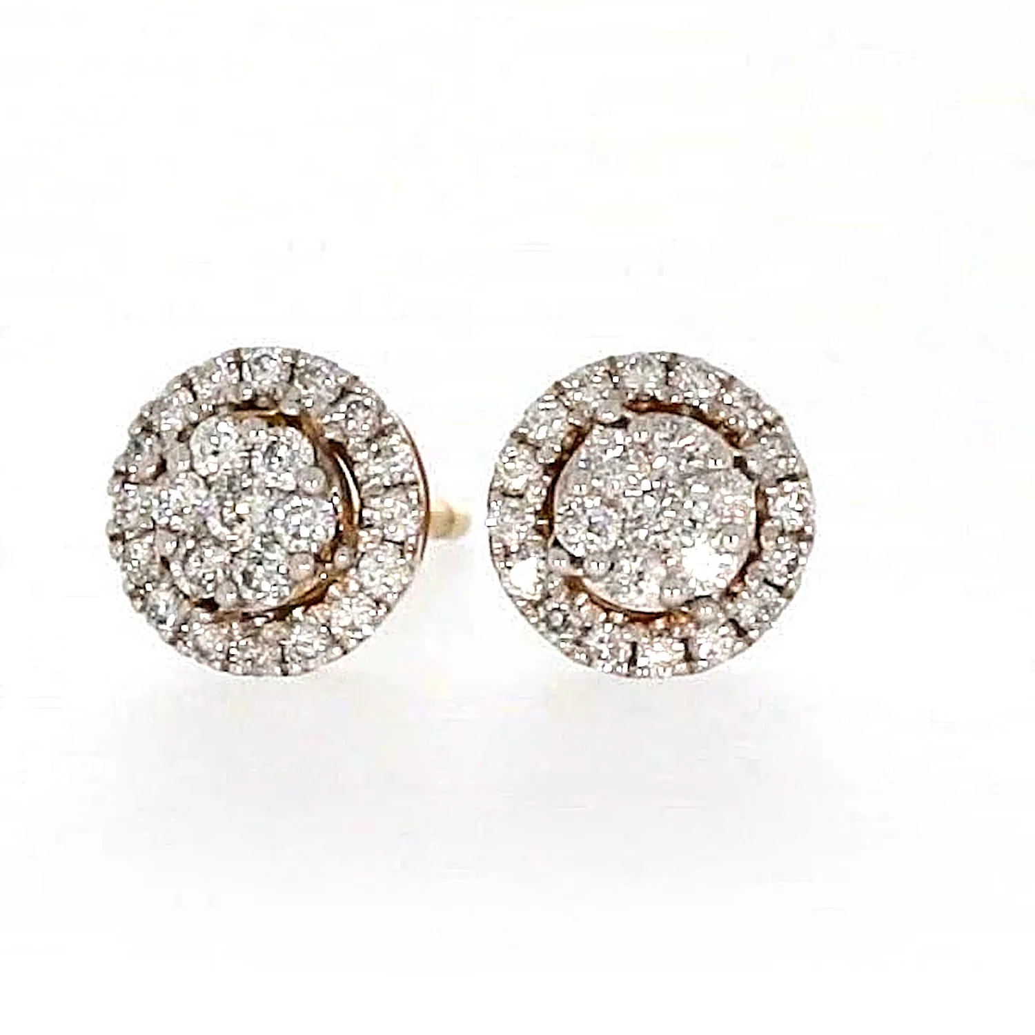 London 9ct Yellow Gold Round Brilliant Cut with 0.30 CARAT tw of Diamonds Stud Earrings - Image 3