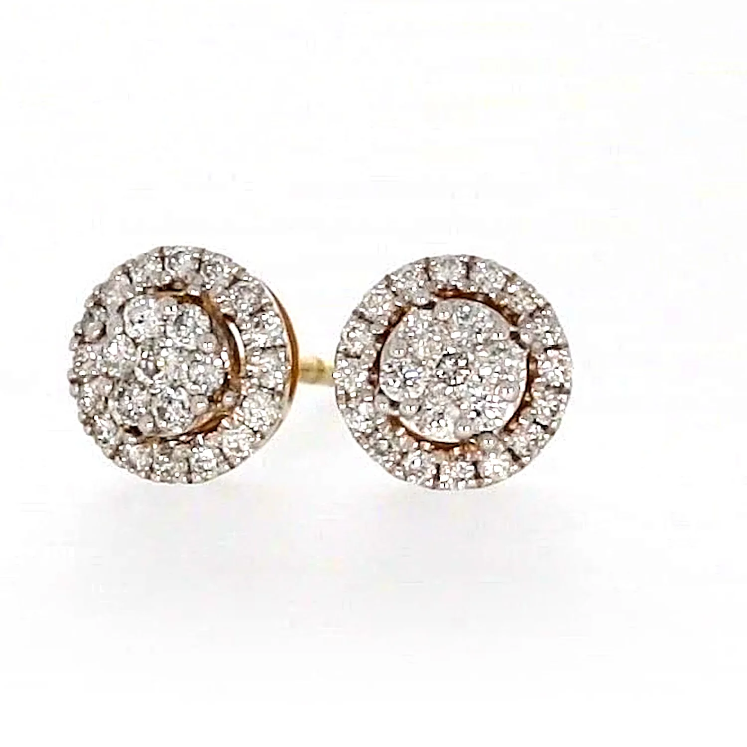 London 9ct Yellow Gold Round Brilliant Cut with 0.30 CARAT tw of Diamonds Stud Earrings - Image 4