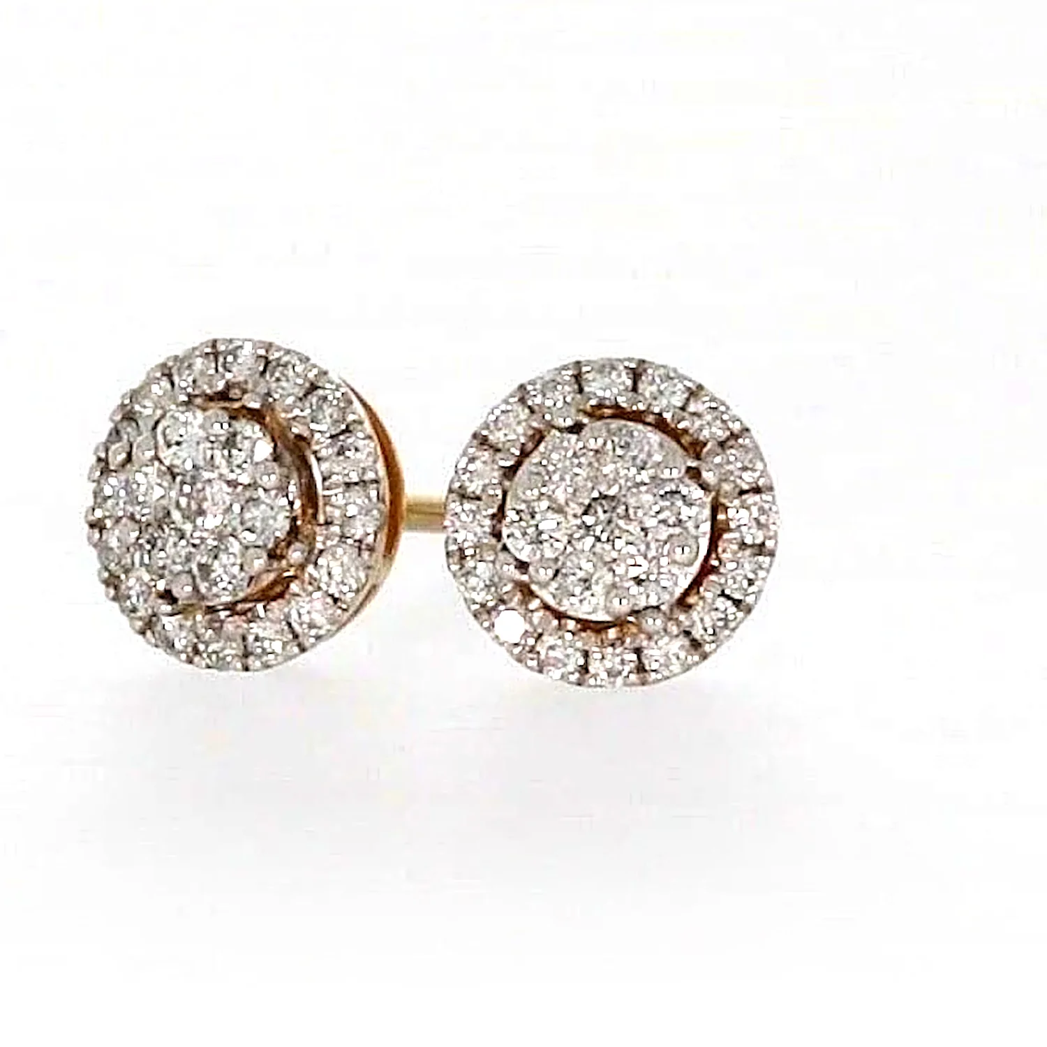 London 9ct Yellow Gold Round Brilliant Cut with 0.30 CARAT tw of Diamonds Stud Earrings - Image 5