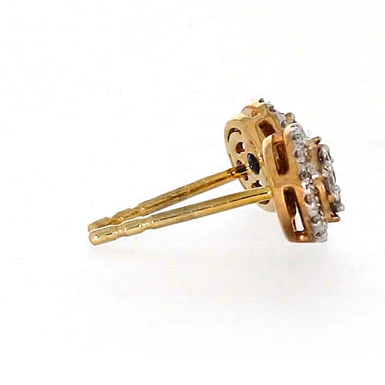 London 9ct Yellow Gold Round Brilliant Cut with 0.30 CARAT tw of Diamonds Stud Earrings - Image 54