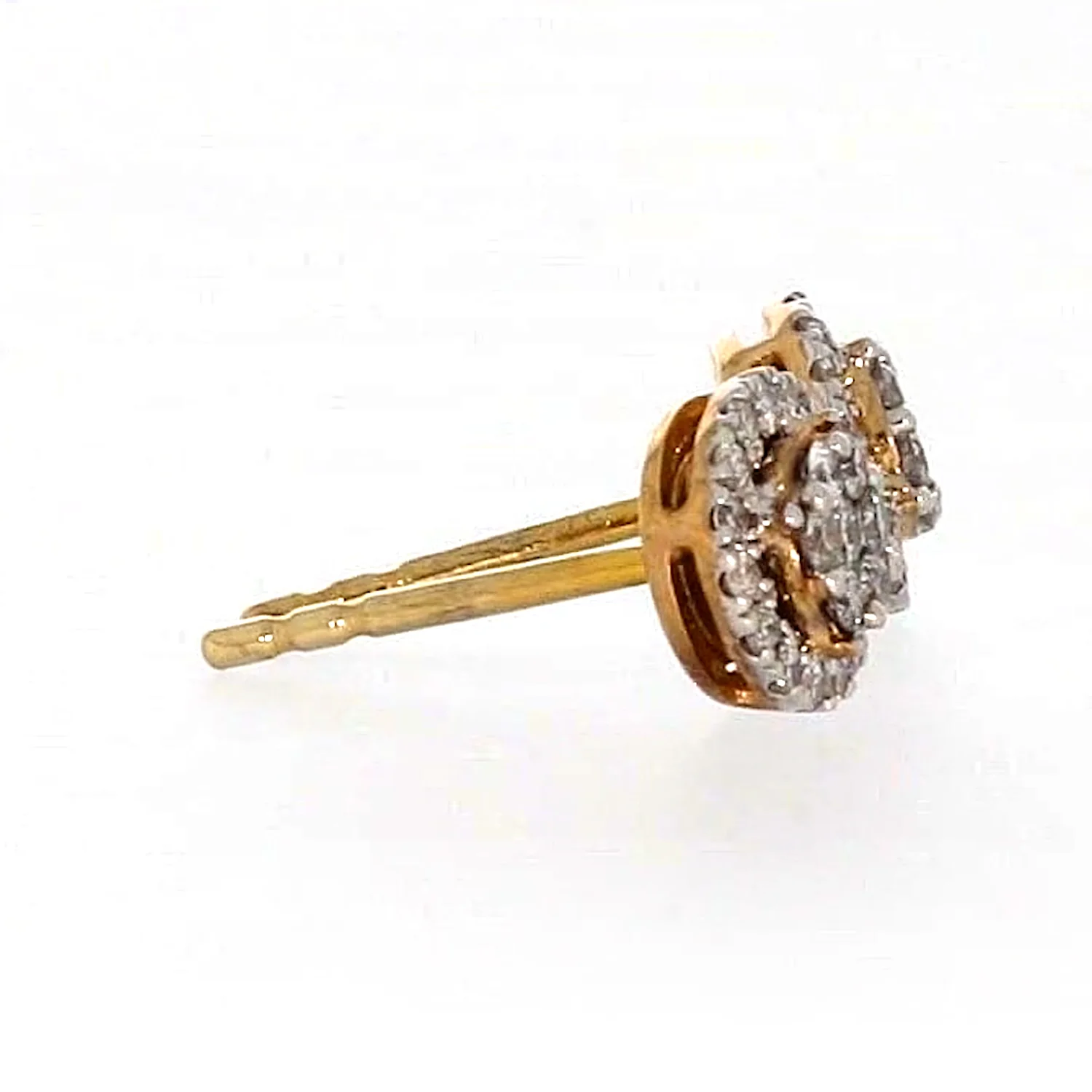 London 9ct Yellow Gold Round Brilliant Cut with 0.30 CARAT tw of Diamonds Stud Earrings - Image 58