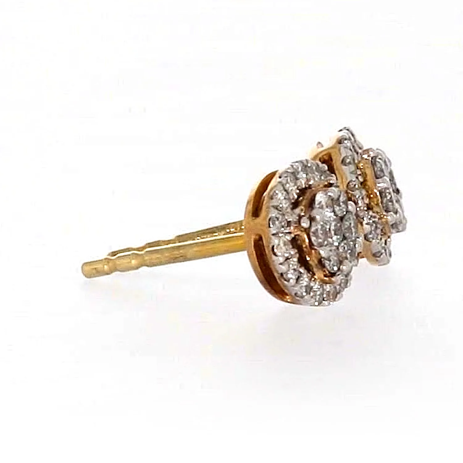 London 9ct Yellow Gold Round Brilliant Cut with 0.30 CARAT tw of Diamonds Stud Earrings - Image 60