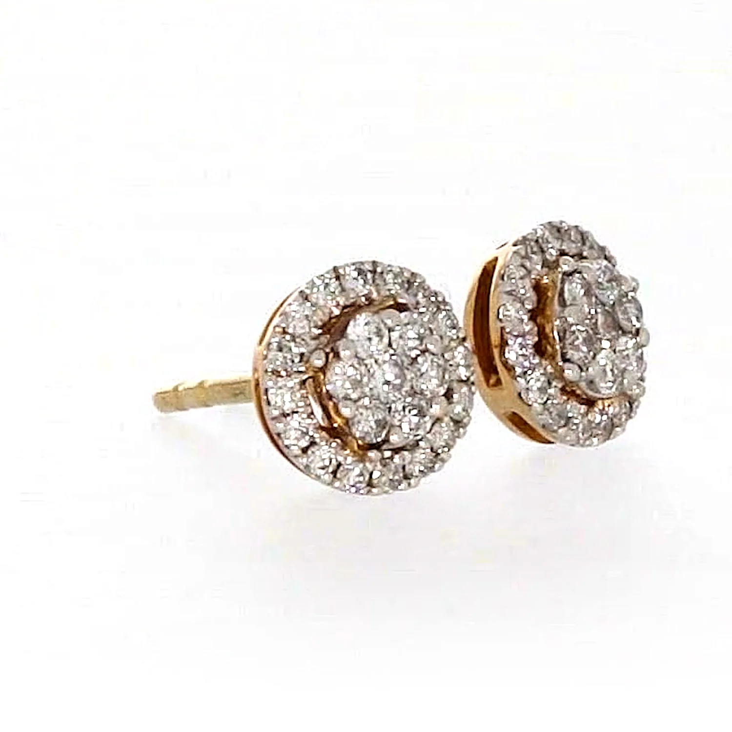 London 9ct Yellow Gold Round Brilliant Cut with 0.30 CARAT tw of Diamonds Stud Earrings - Image 66