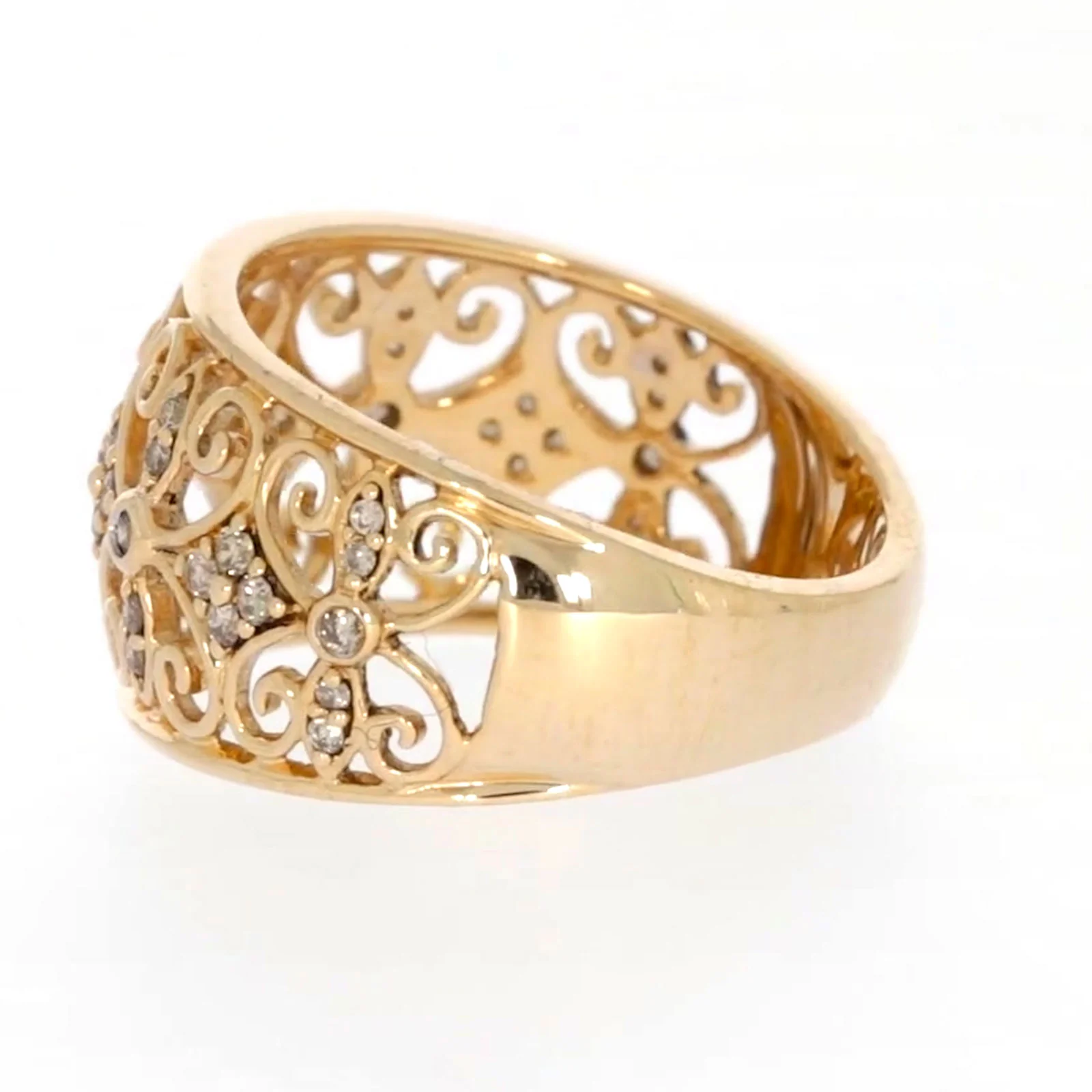9ct Yellow Gold Round Brilliant Cut with 1/4 CARAT tw of Diamonds Ring - Image 25