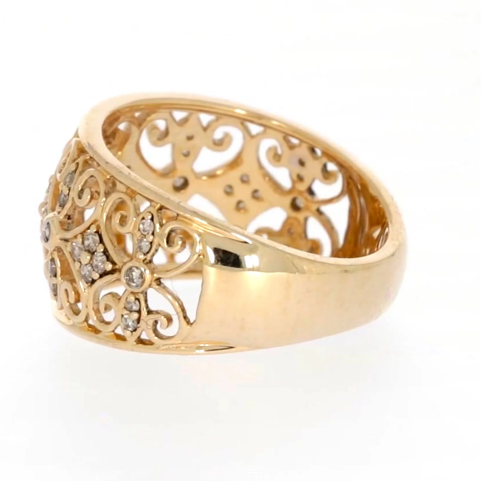9ct Yellow Gold Round Brilliant Cut with 1/4 CARAT tw of Diamonds Ring - Image 26