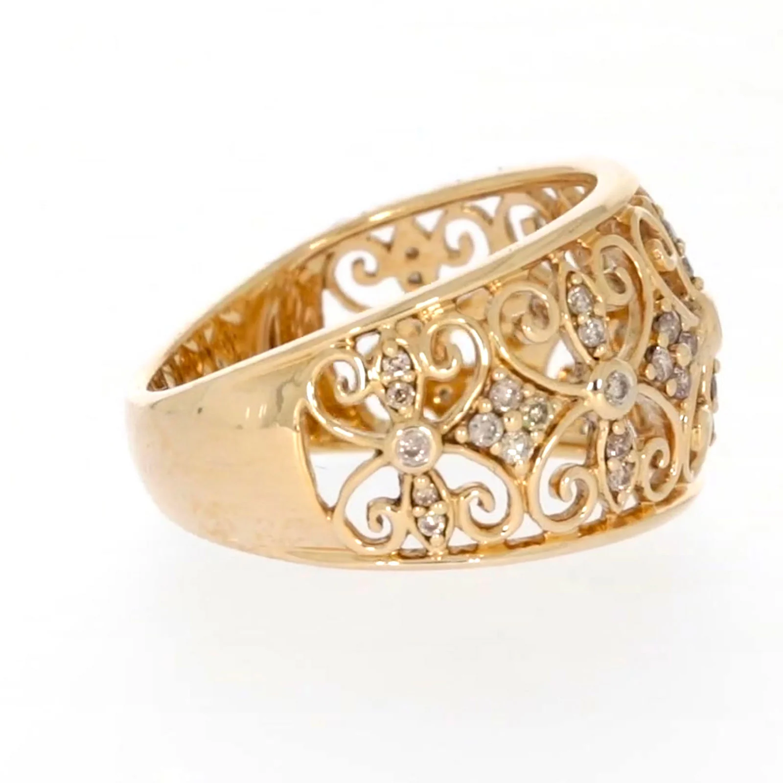 9ct Yellow Gold Round Brilliant Cut with 1/4 CARAT tw of Diamonds Ring - Image 58