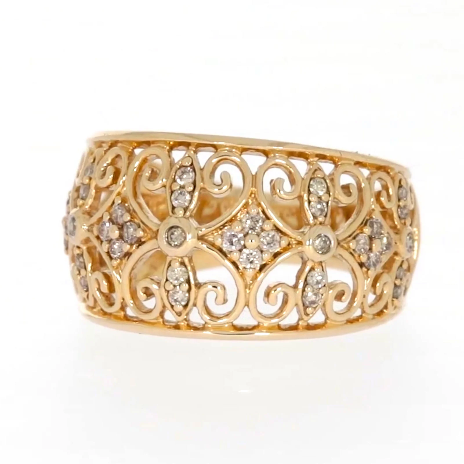 9ct Yellow Gold Round Brilliant Cut with 1/4 CARAT tw of Diamonds Ring - Image 6