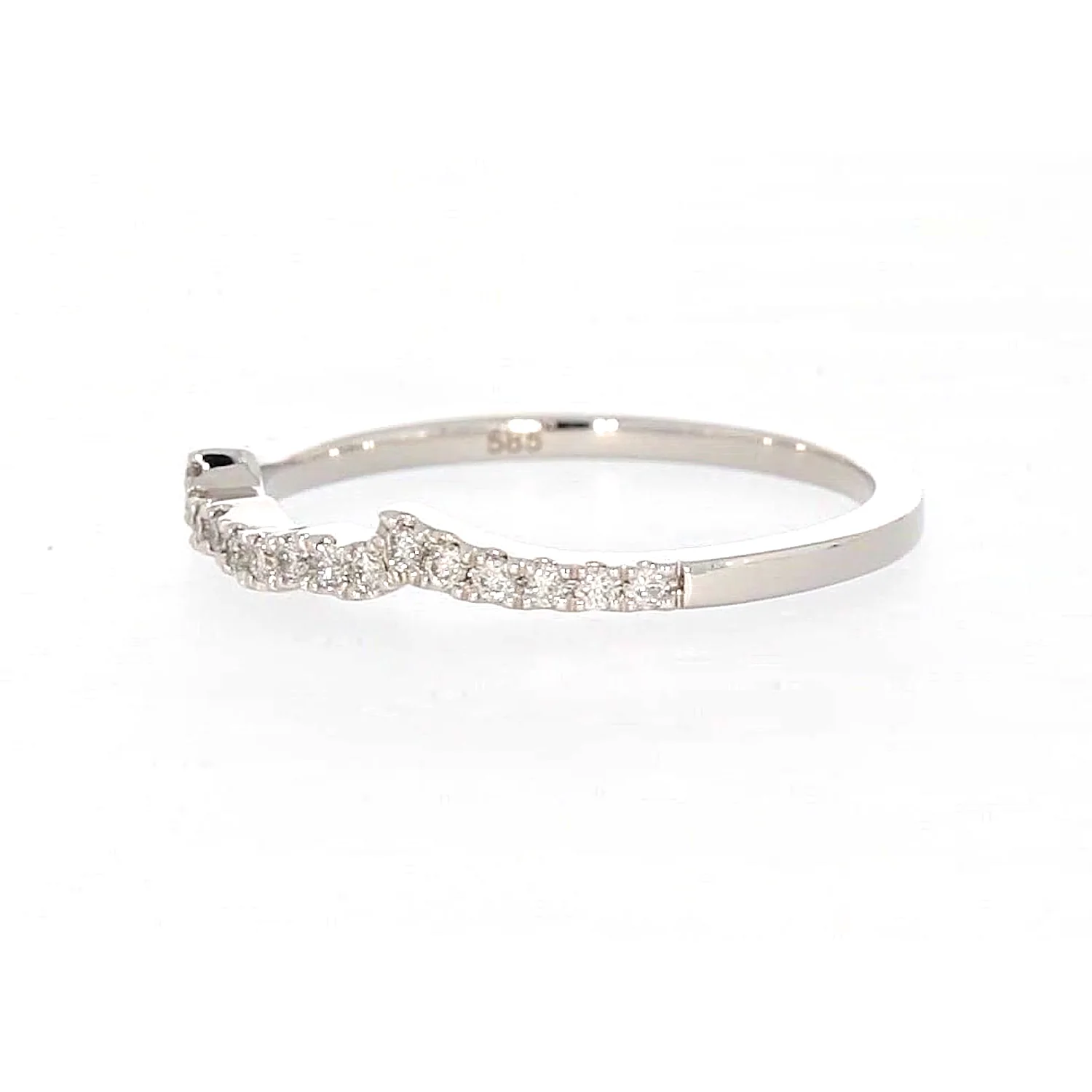 Paris 14ct White Gold Round Brilliant Cut with 0.20 CARAT tw of Diamonds Ring - Image 14