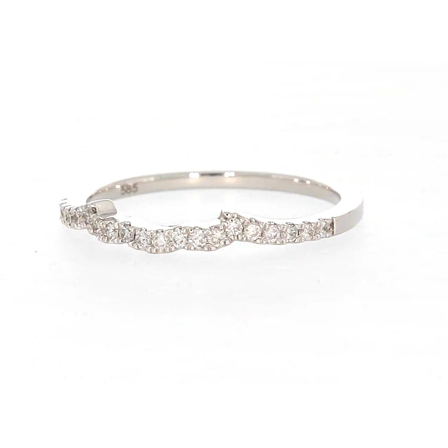 Paris 14ct White Gold Round Brilliant Cut with 0.20 CARAT tw of Diamonds Ring - Image 7