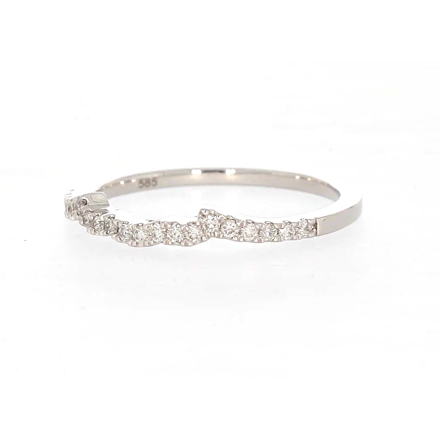 Paris 14ct White Gold Round Brilliant Cut with 0.20 CARAT tw of Diamonds Ring - Image 9