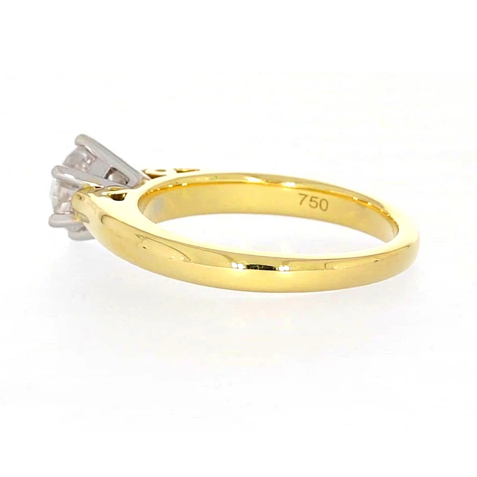 Solitaire 18ct Two Tone Gold Round Brilliant Cut with 1 CARAT of Diamonds Ring - Image 26