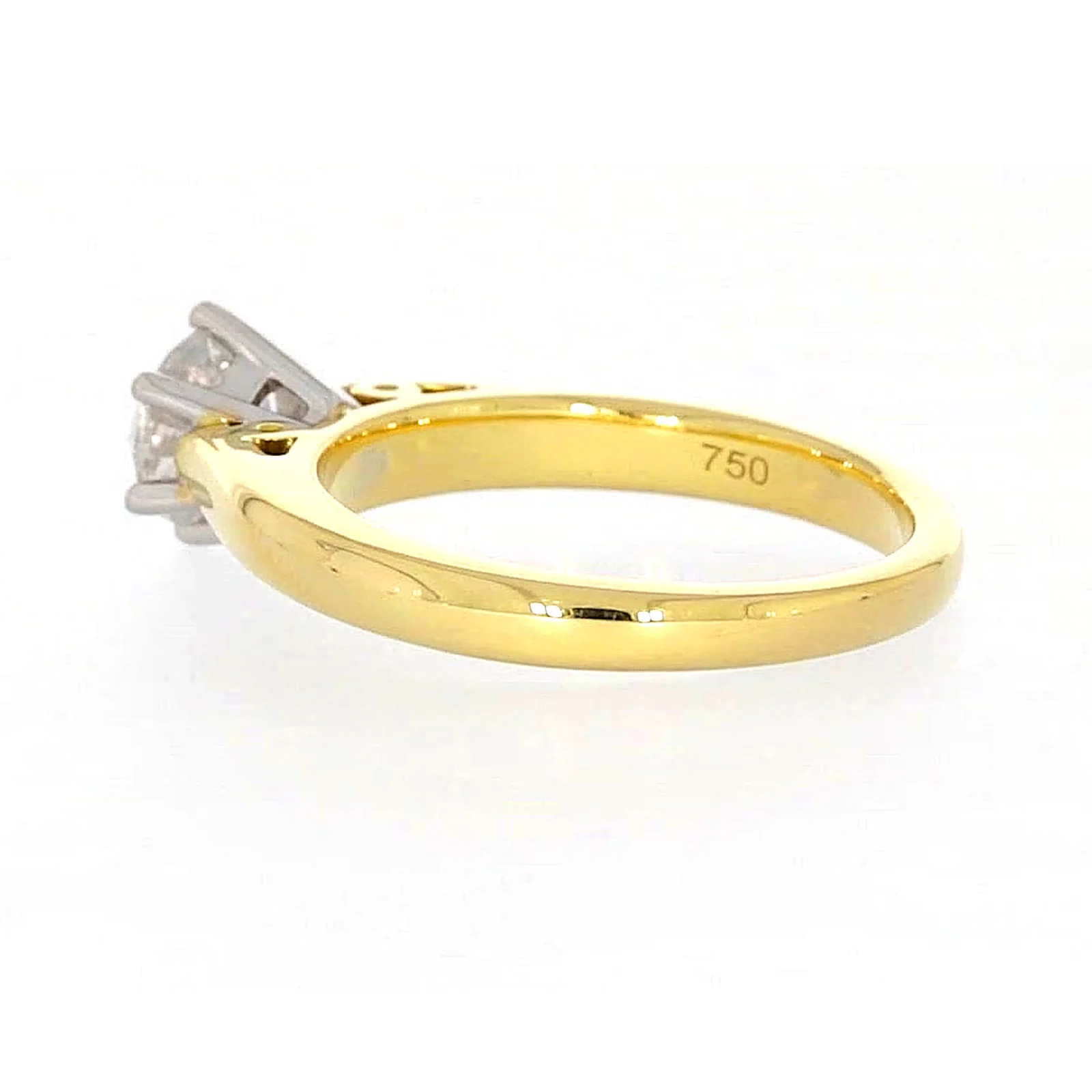 Solitaire 18ct Two Tone Gold Round Brilliant Cut with 1 CARAT of Diamonds Ring - Image 27