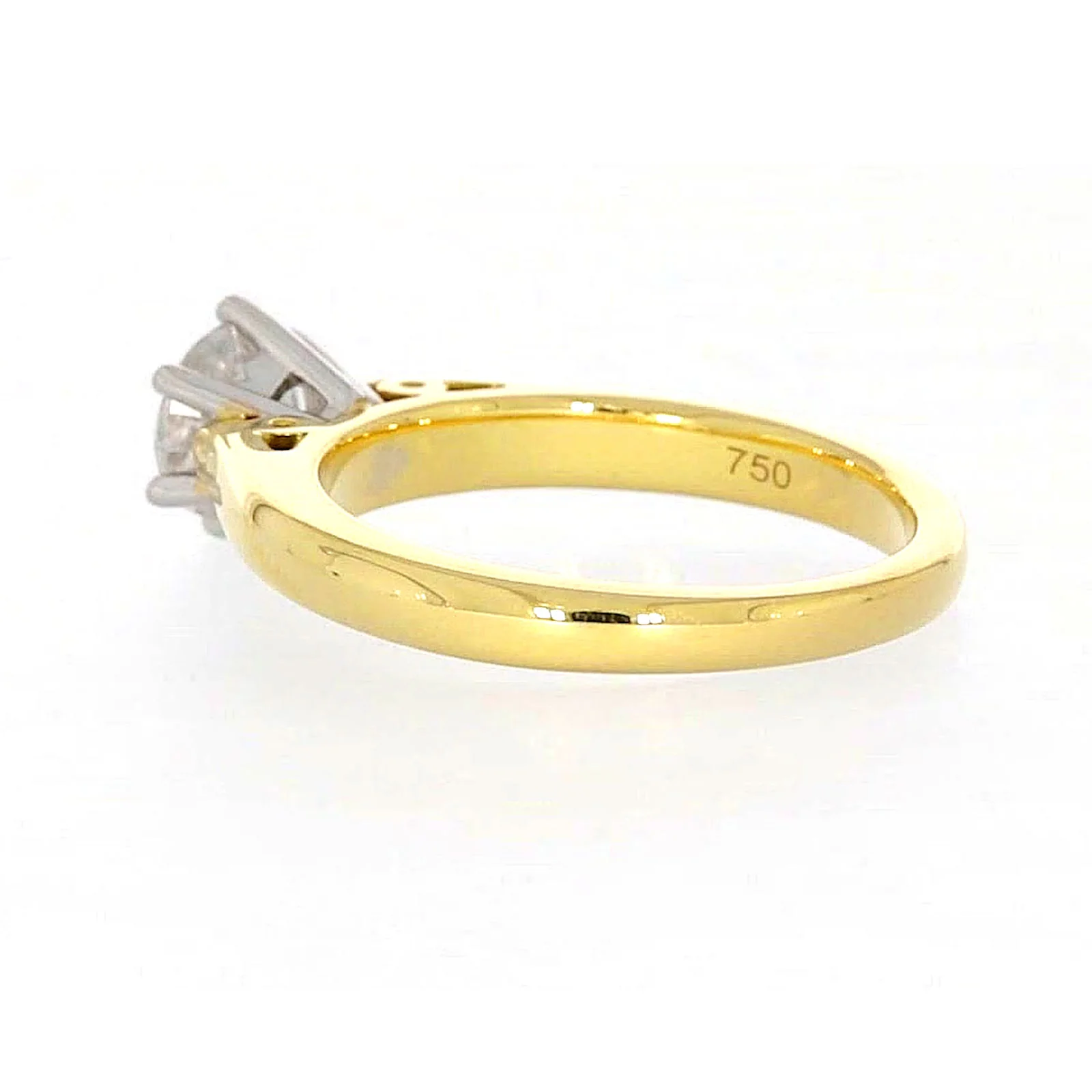 Solitaire 18ct Two Tone Gold Round Brilliant Cut with 1 CARAT of Diamonds Ring - Image 28