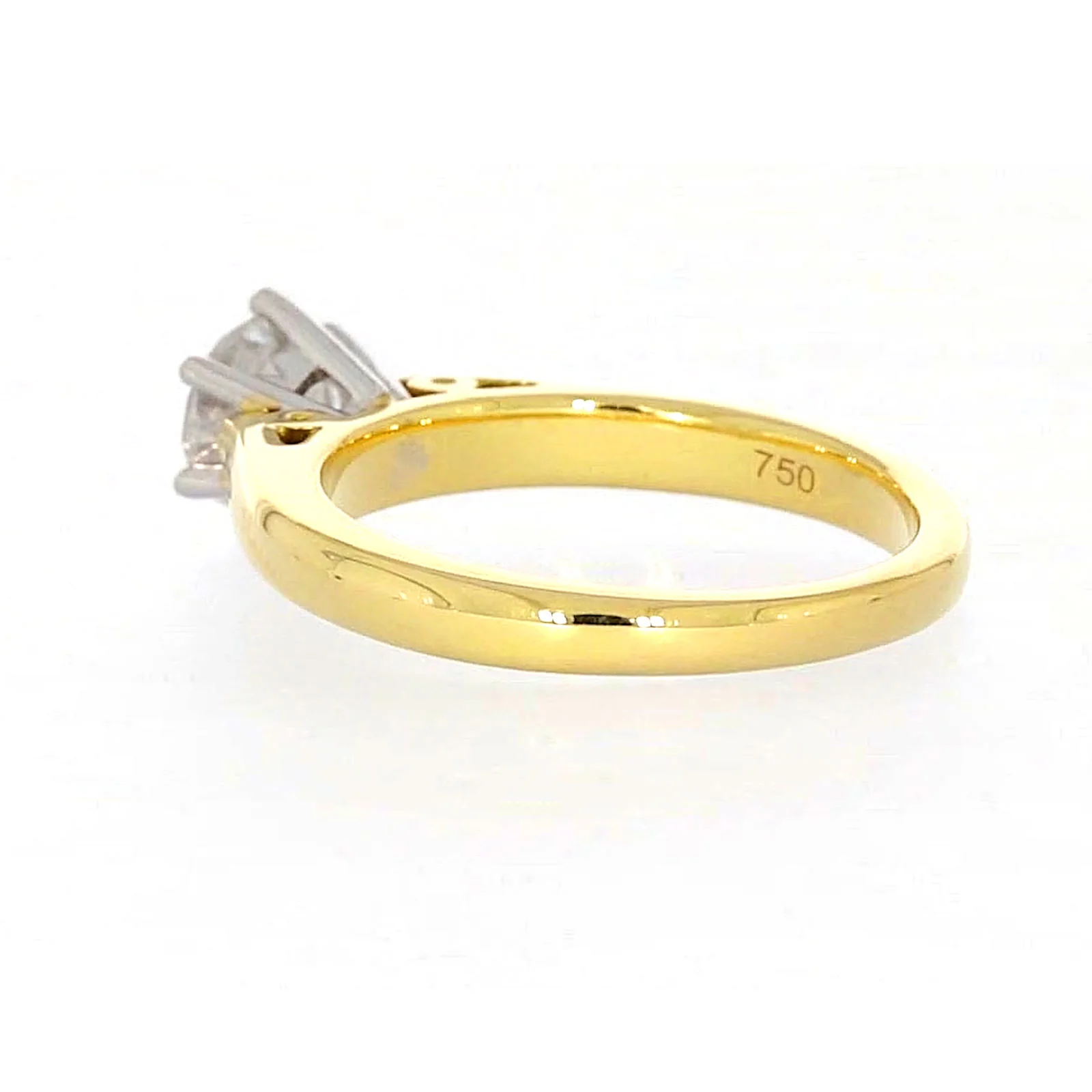 Solitaire 18ct Two Tone Gold Round Brilliant Cut with 1 CARAT of Diamonds Ring - Image 29