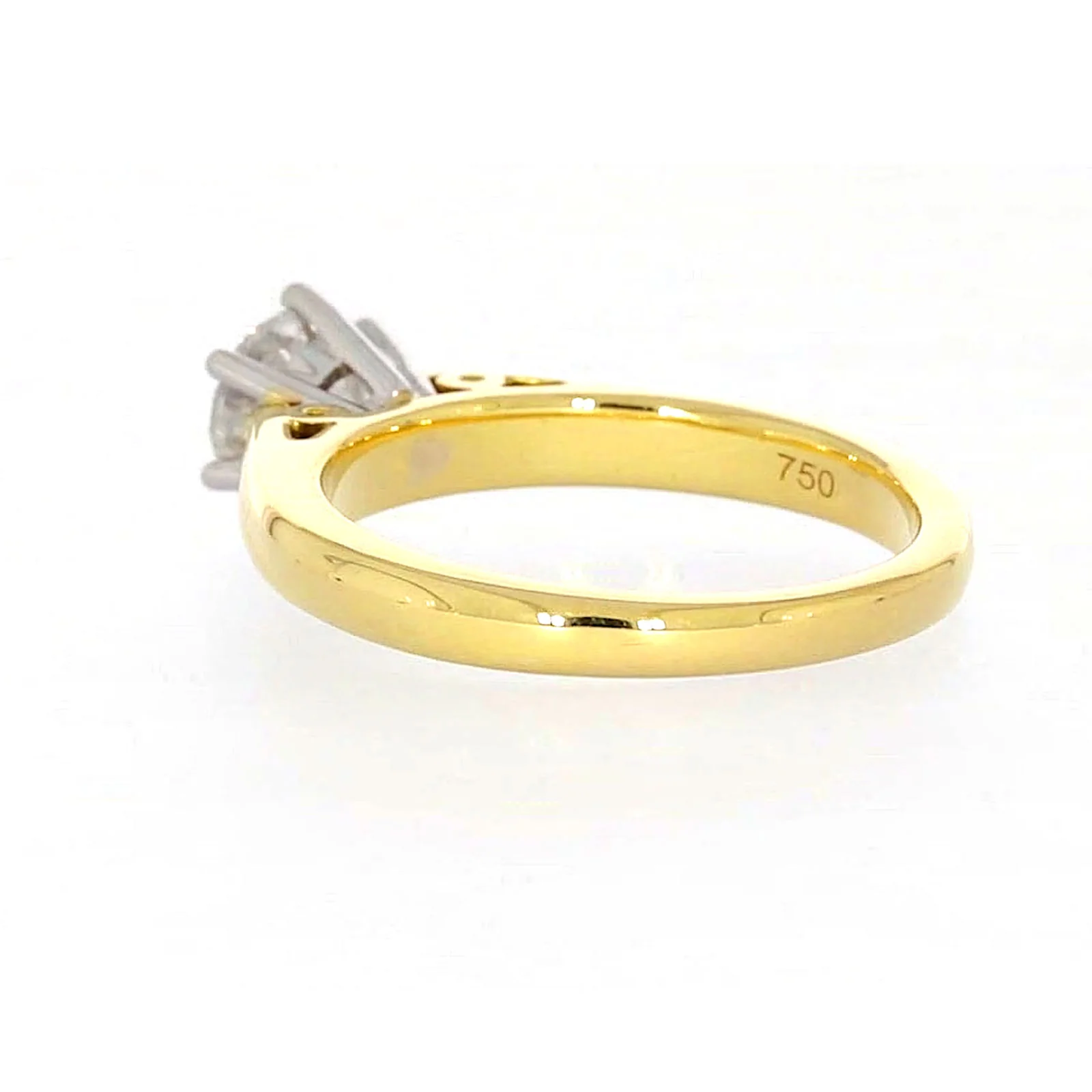 Solitaire 18ct Two Tone Gold Round Brilliant Cut with 1 CARAT of Diamonds Ring - Image 30