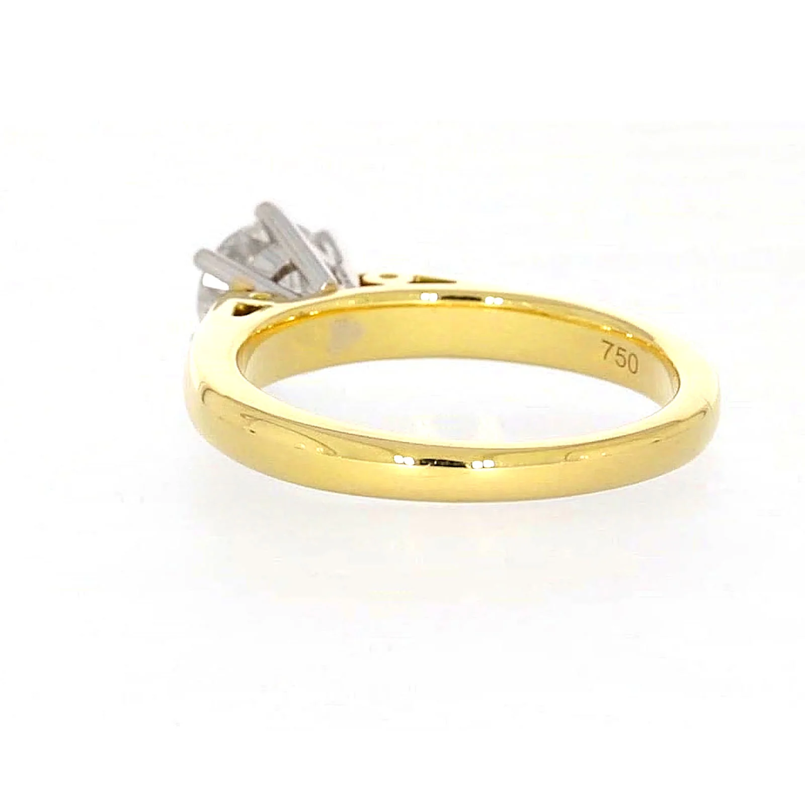 Solitaire 18ct Two Tone Gold Round Brilliant Cut with 1 CARAT of Diamonds Ring - Image 32