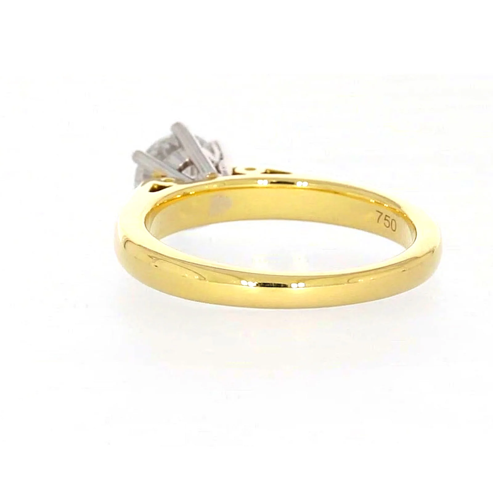 Solitaire 18ct Two Tone Gold Round Brilliant Cut with 1 CARAT of Diamonds Ring - Image 33